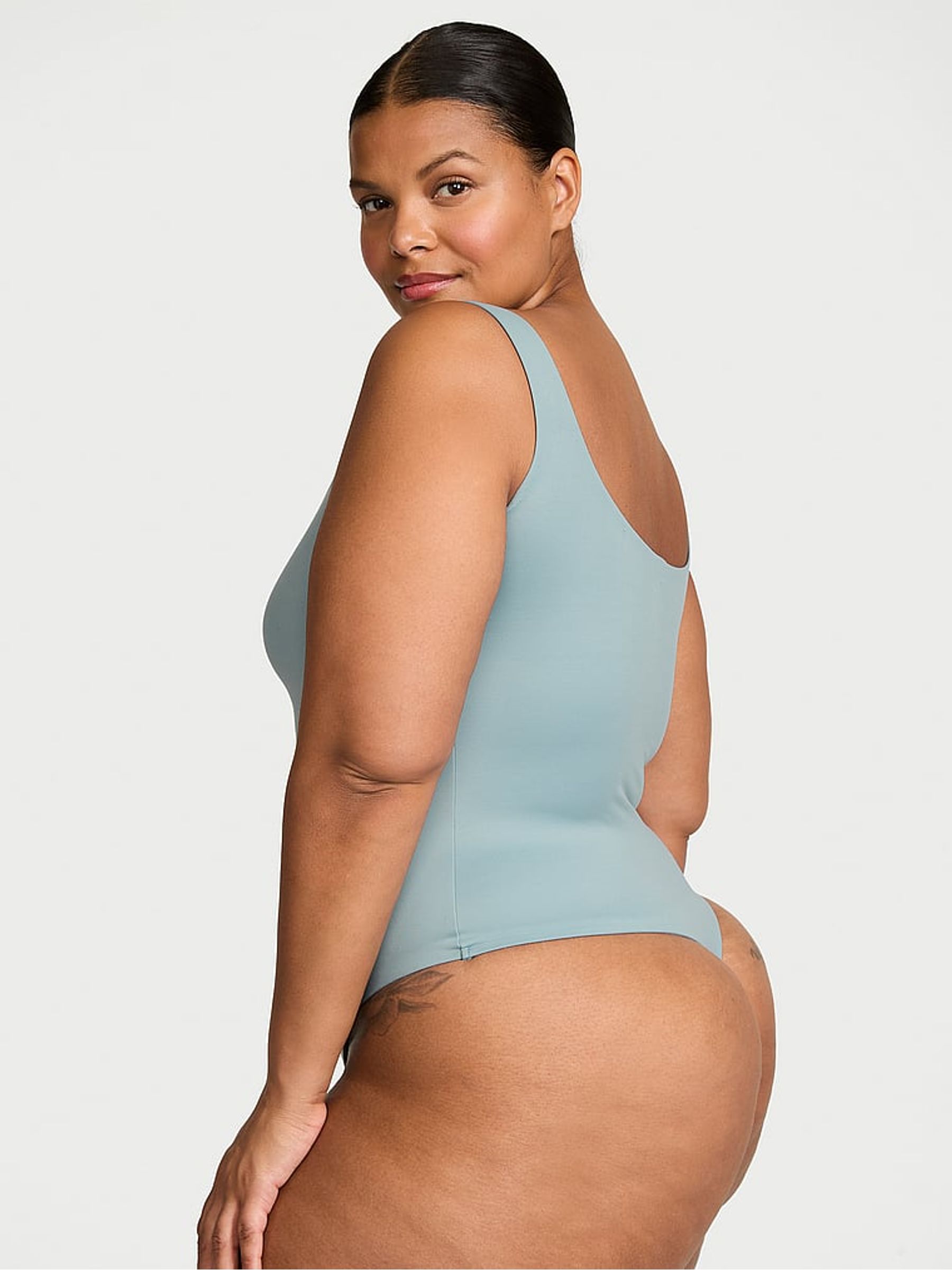 Jupiter Blue FeatherSoft™ Square Neck Tank Bodysuit - Image 2 of 3