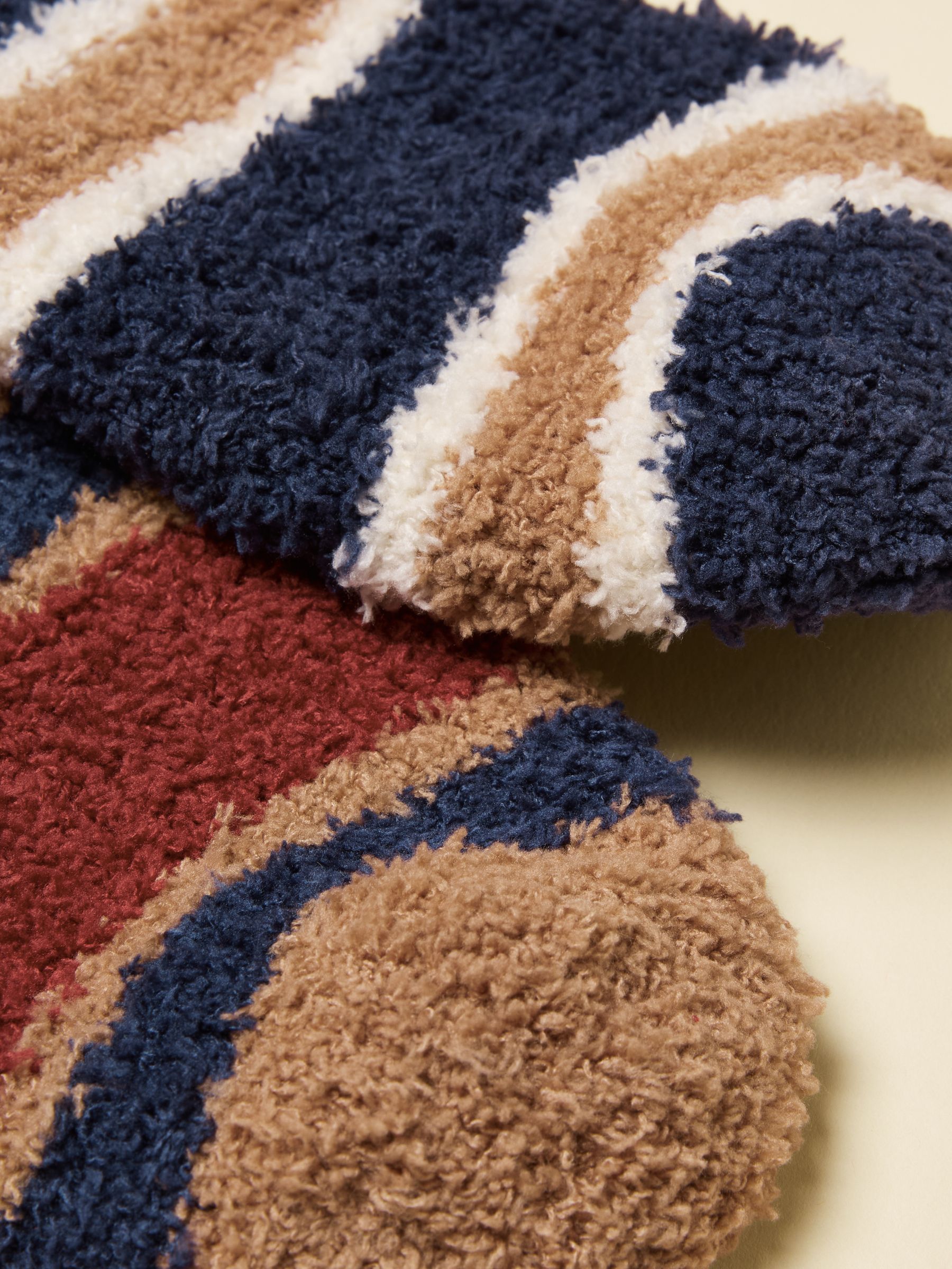 Fluffy Navy/Red Sock 2 Pack - Image 3 of 3
