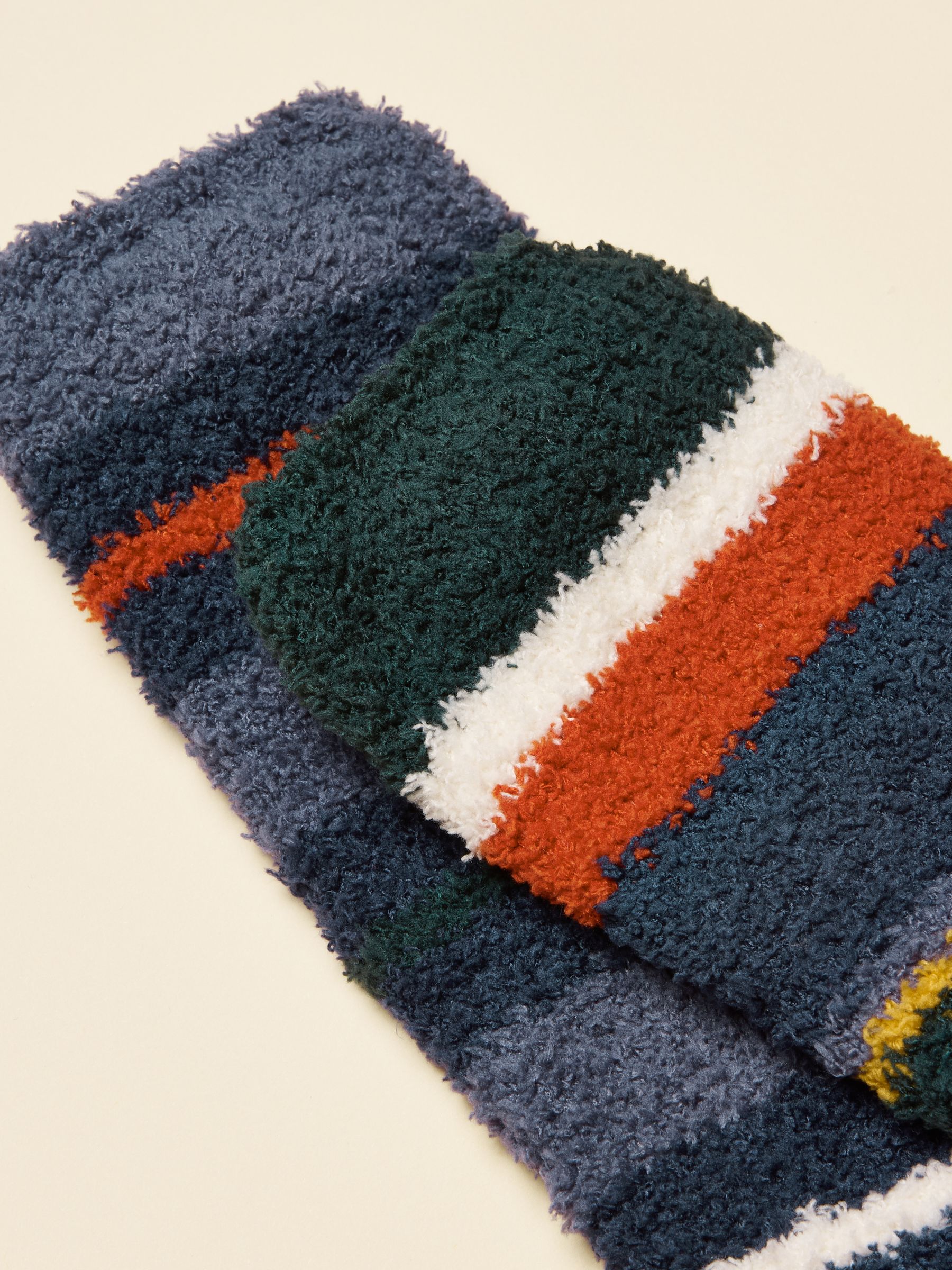 Fluffy Blue/Green Sock 2 Pack - Image 2 of 3 Fluffy Blue/Green Sock 2 Pack - Image 2 of 3