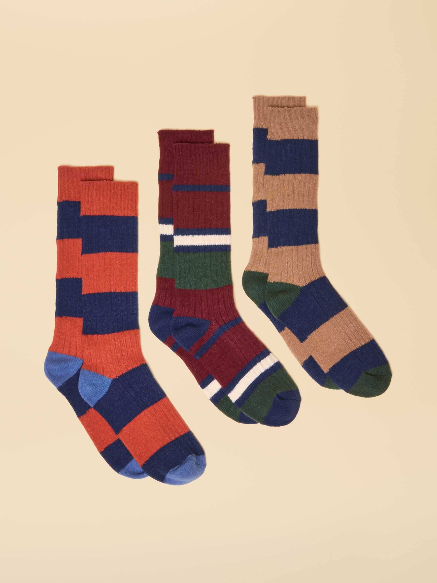 Gibson Multi Cosy Socks 3 Pack - Image 1 of 3 Gibson Multi Cosy Socks 3 Pack - Image 1 of 3