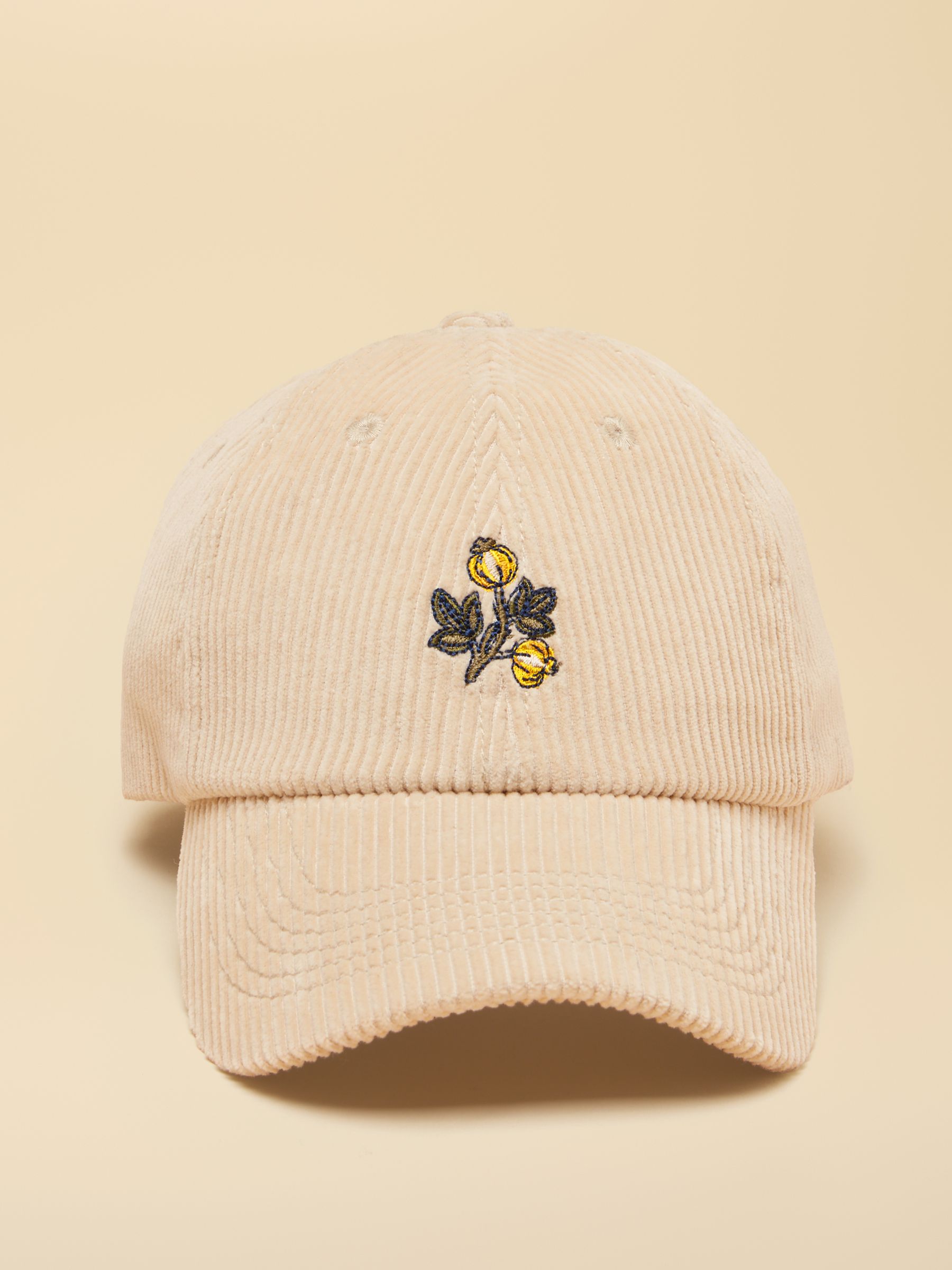 Chadwick Cream Corduroy Unisex Baseball Cap - Image 1 of 7