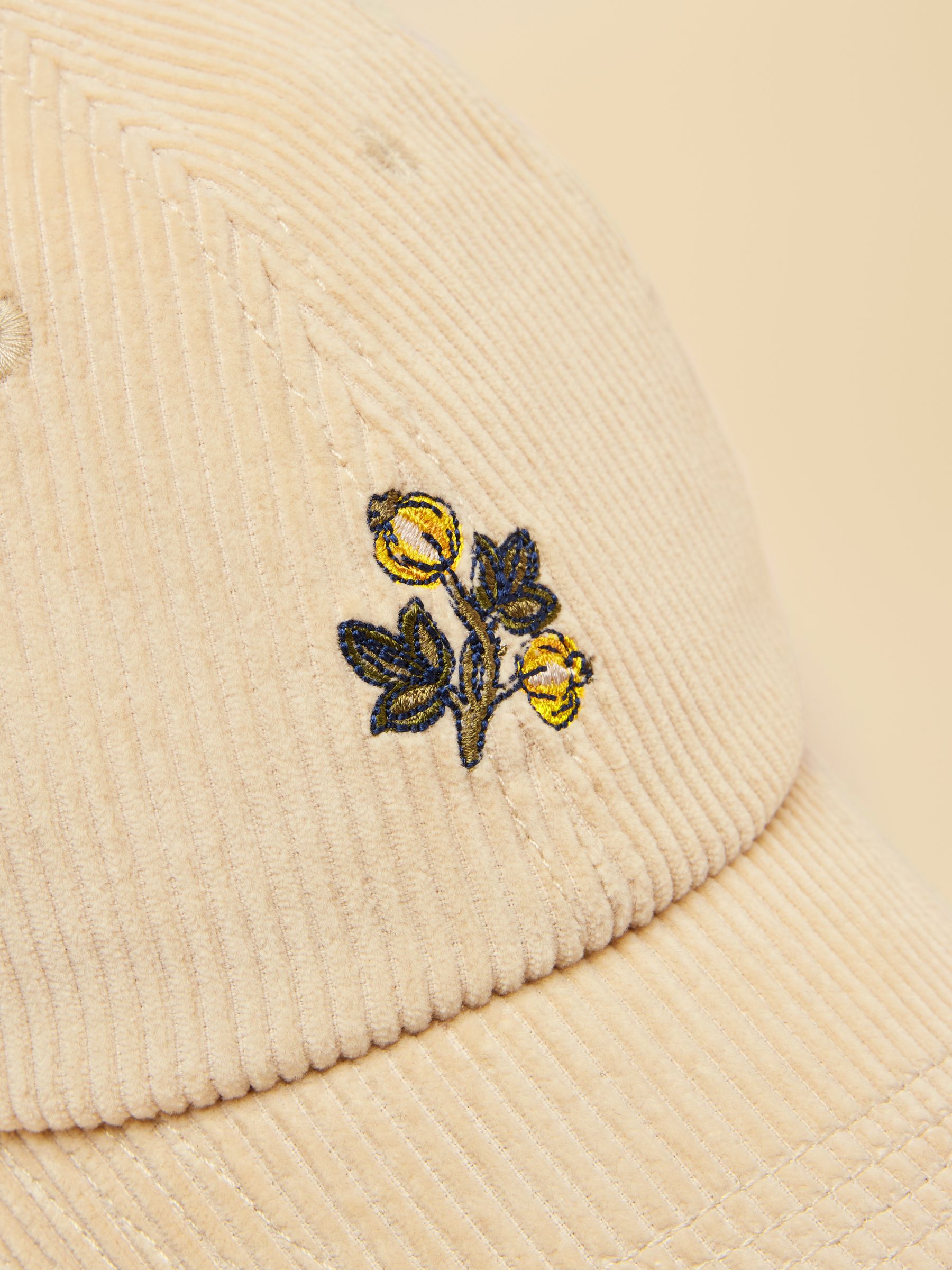 Chadwick Cream Corduroy Unisex Baseball Cap - Image 6 of 7