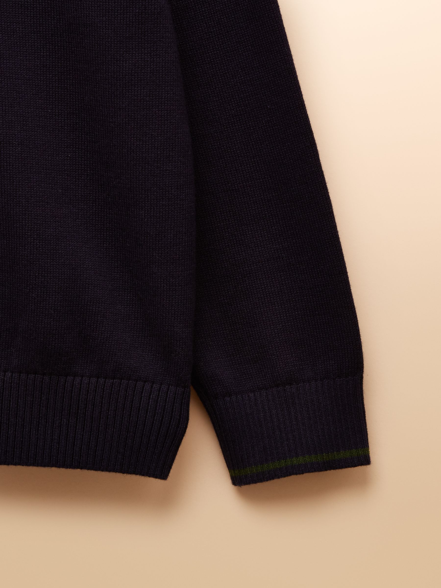 Boys' Hillside Navy Knit Quarter Zip Jumper - Image 4 of 4