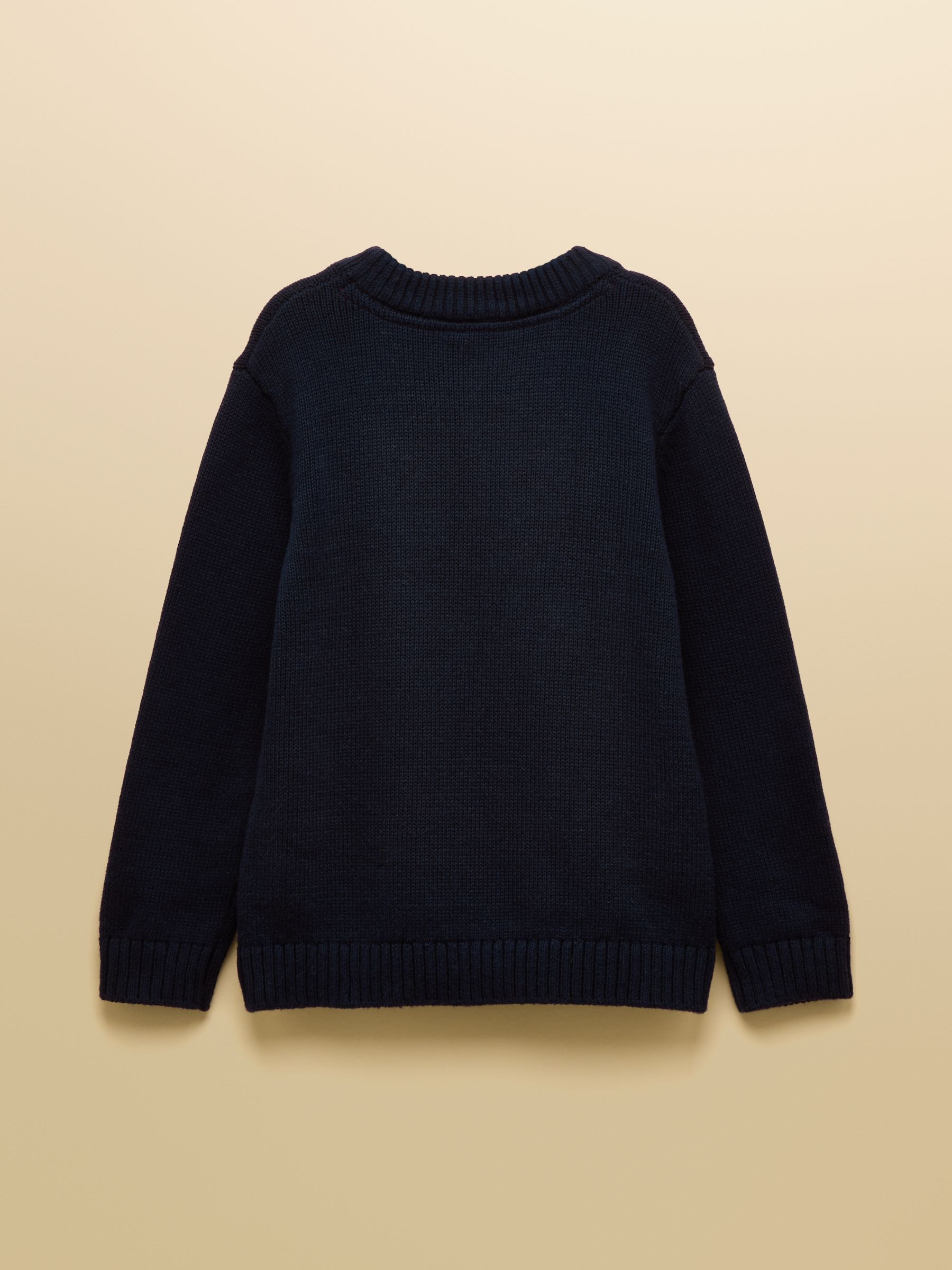 Kids' Cracking Navy Blue Intarsia Knit Jumper - Image 3 of 6