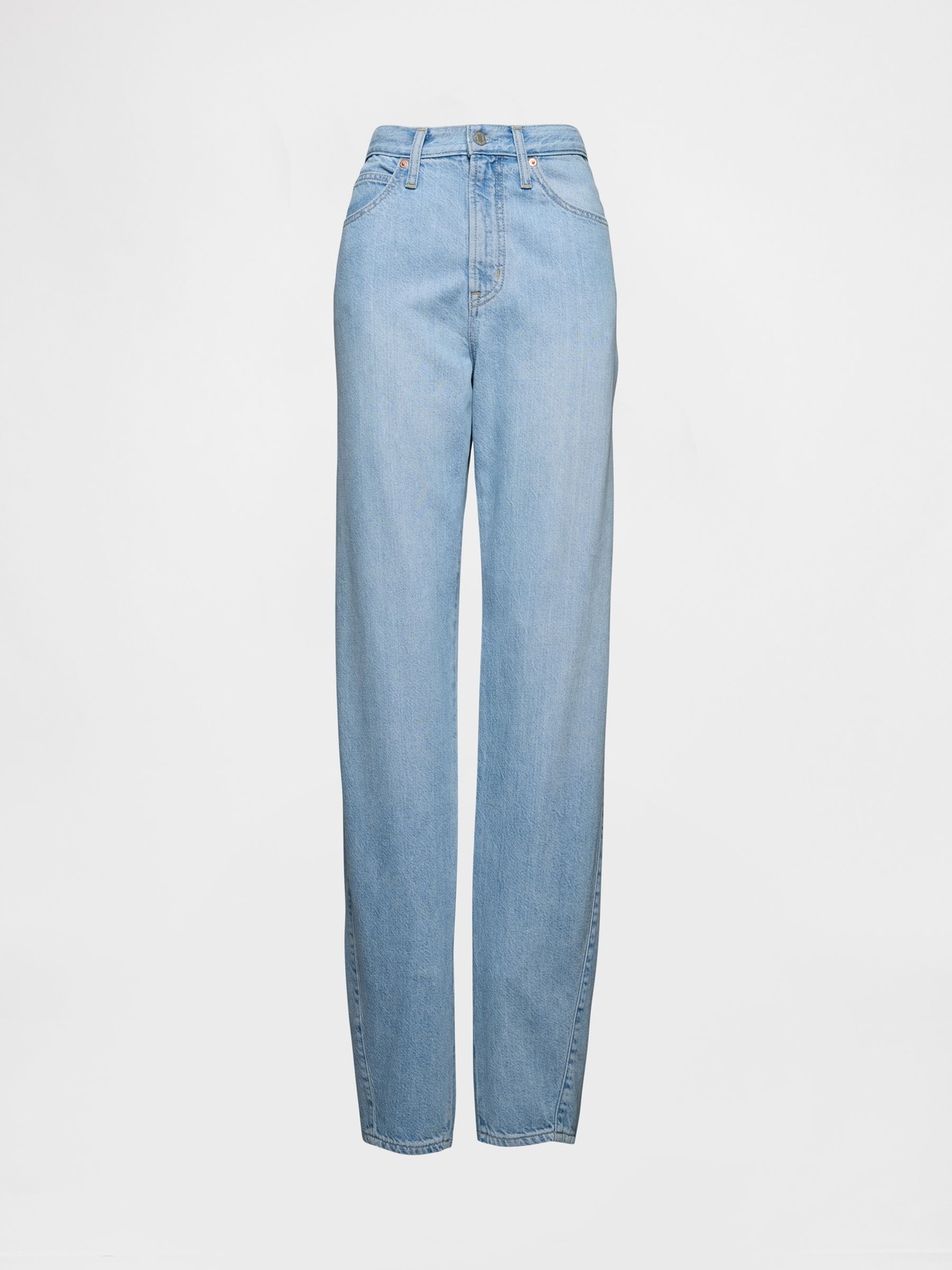Blue UltraSoft High Waisted Barrel Jeans - Image 5 of 6