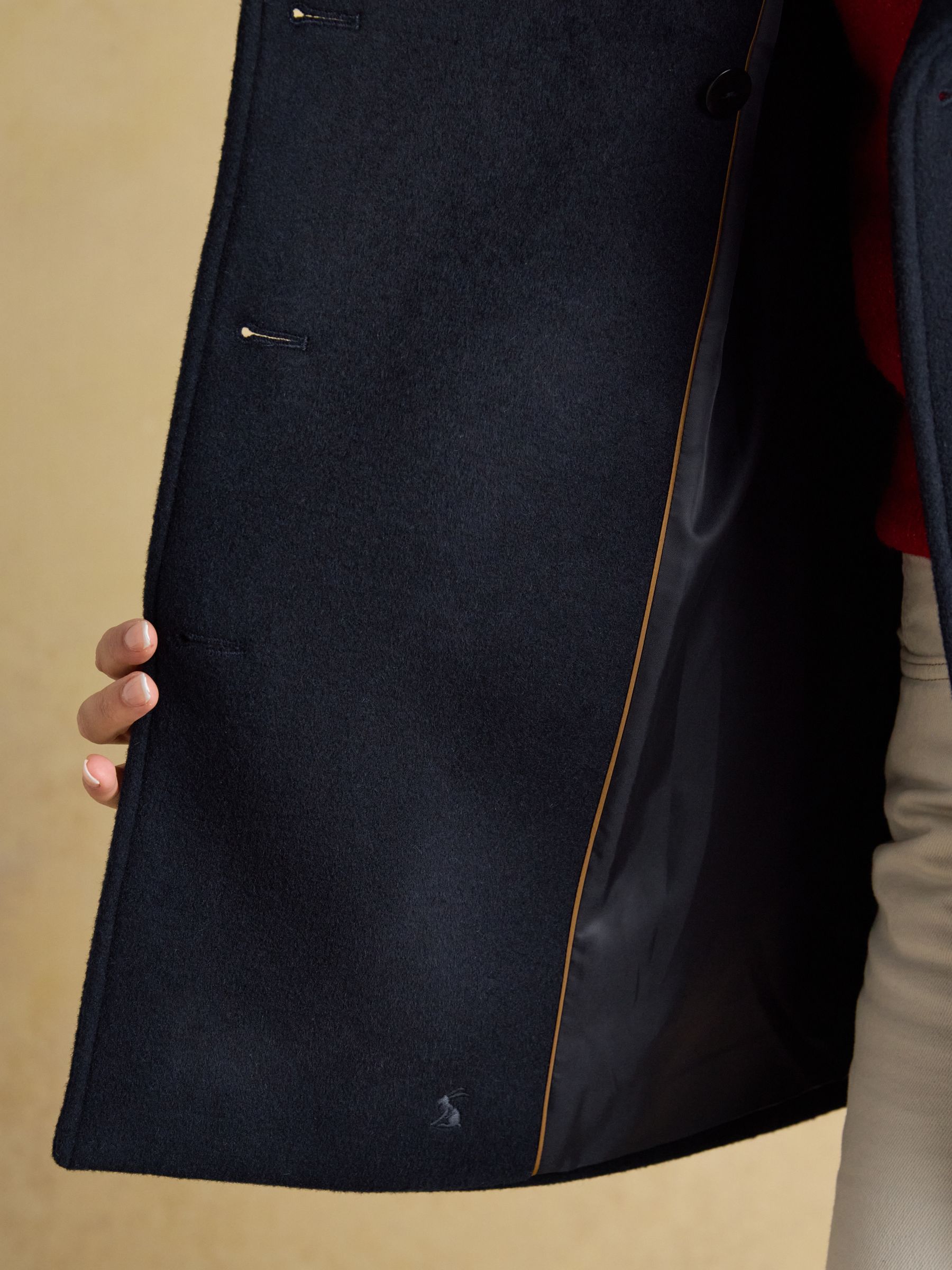 Belchamp Navy Wool Blend Peacoat with Beaded Badge - Image 10 of 11