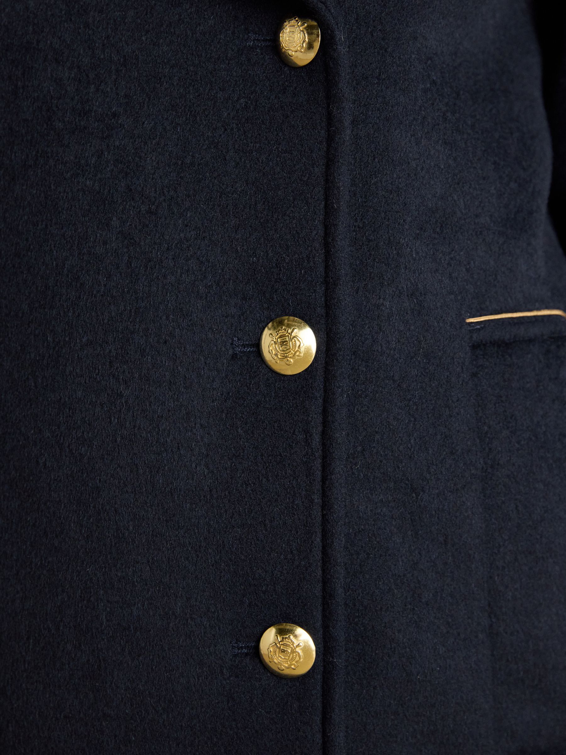 Belchamp Navy Wool Blend Peacoat with Beaded Badge - Image 9 of 11