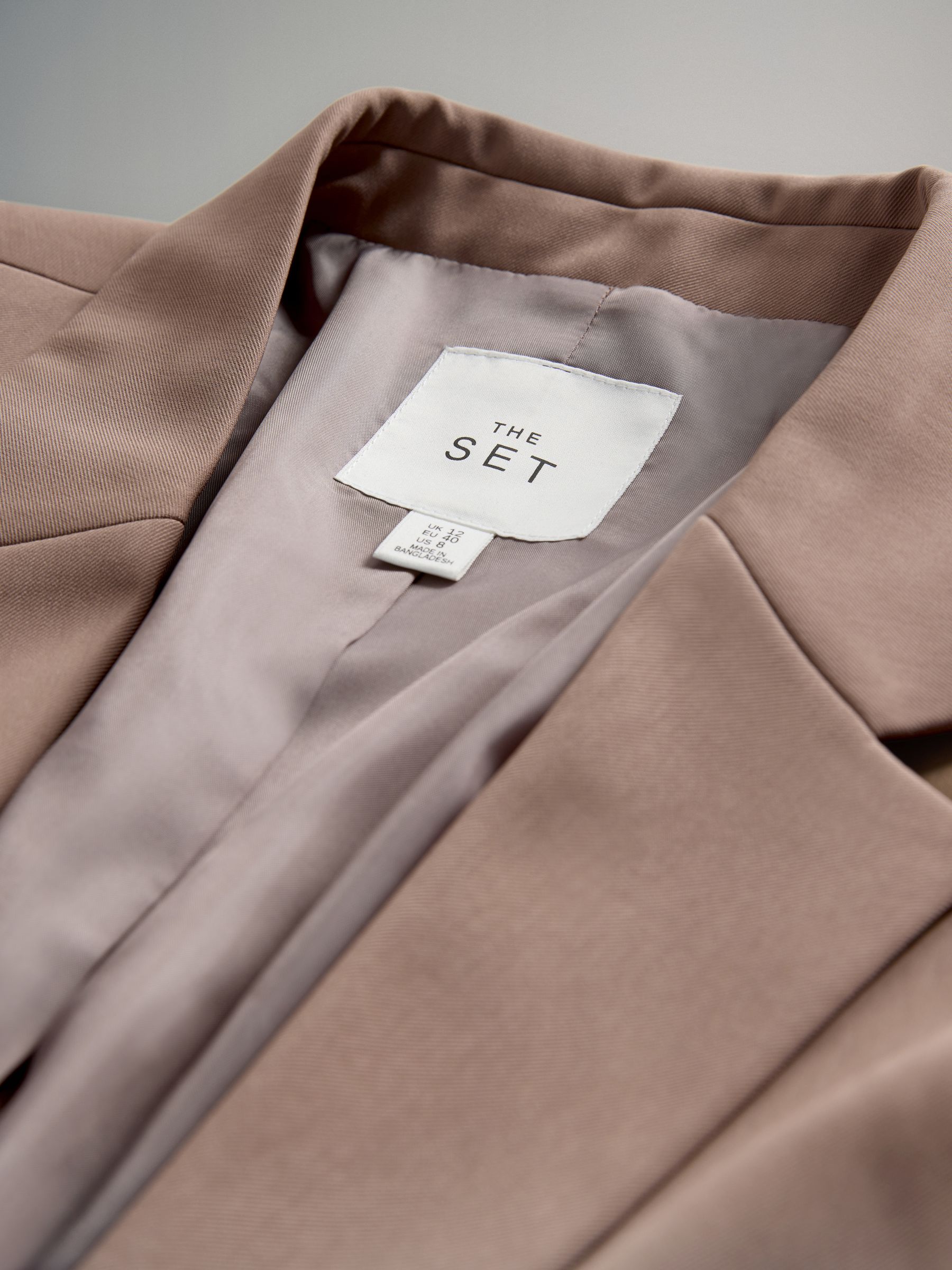 Neutral Brown Single Breasted Blazer - Image 6 of 6