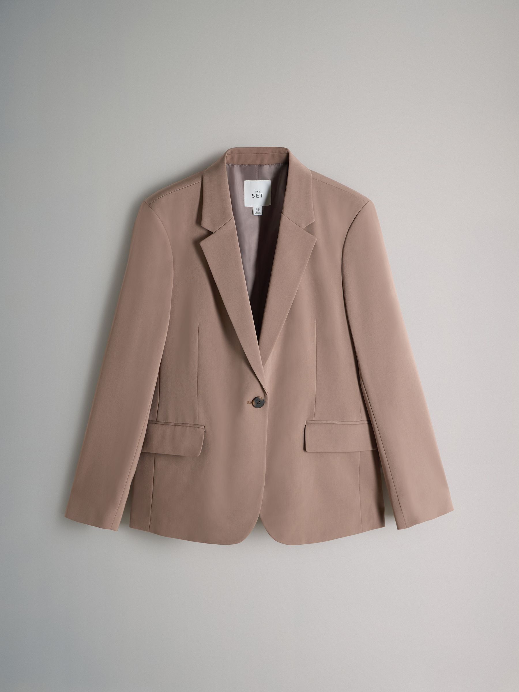 Neutral Brown - Single Breasted Blazer - Image 8 of 10