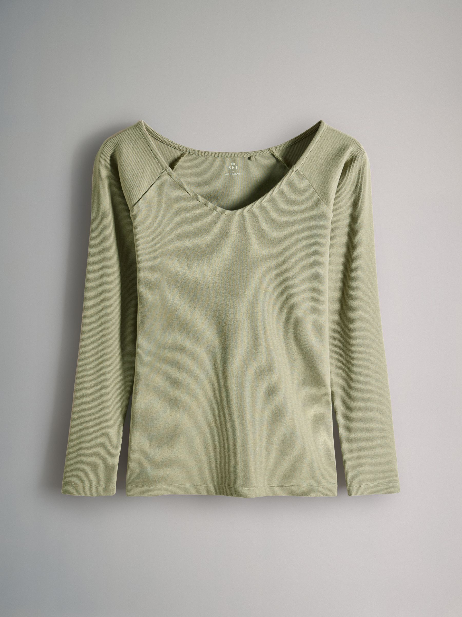 3 Pack Deep V-Neck Ribbed Long Sleeve Tops - Image 3 of 6