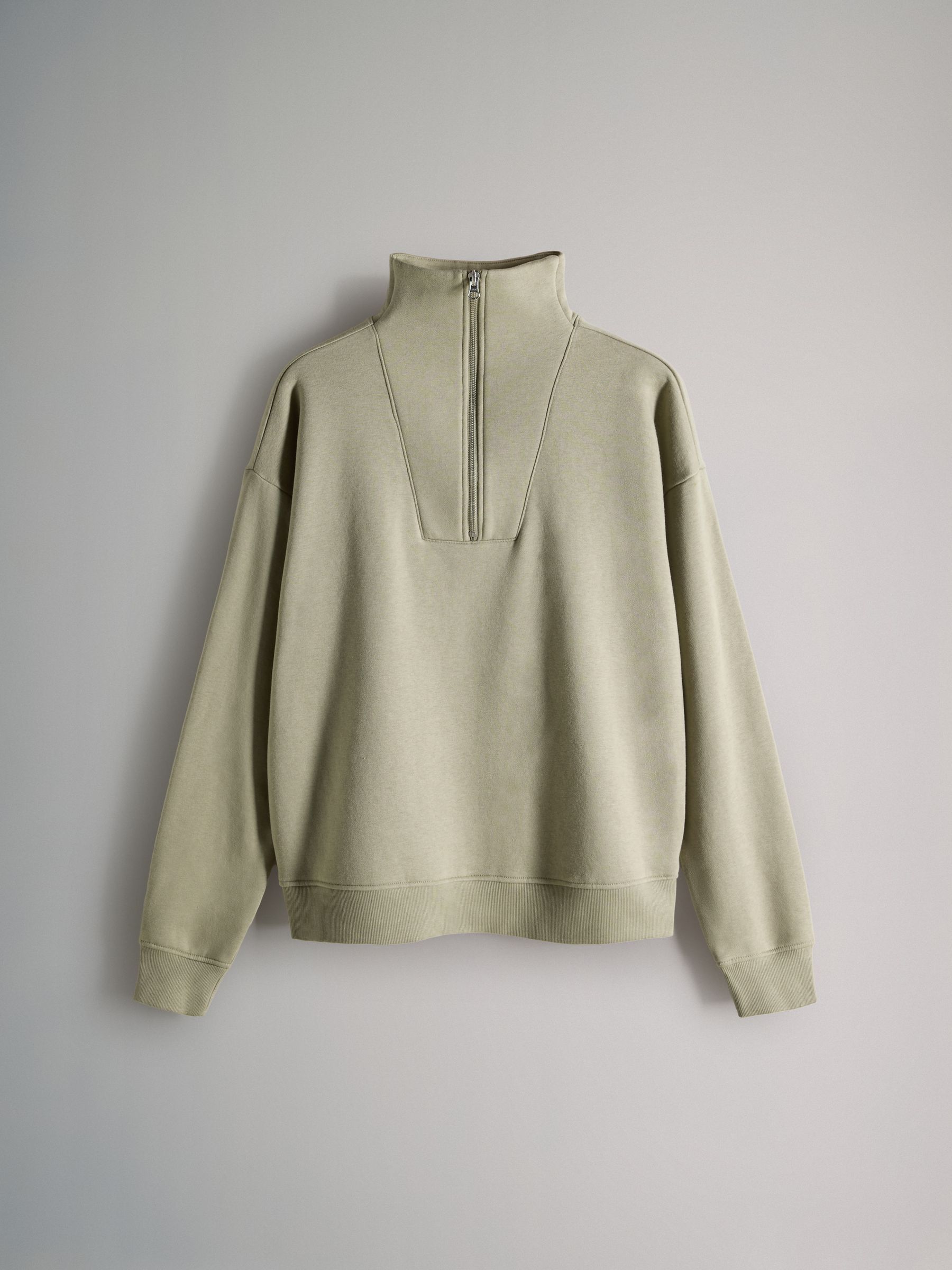 Stone/Khaki - Half Zip Funnel Neck Sweatshirts 2 Pack - Image 3 of 5
