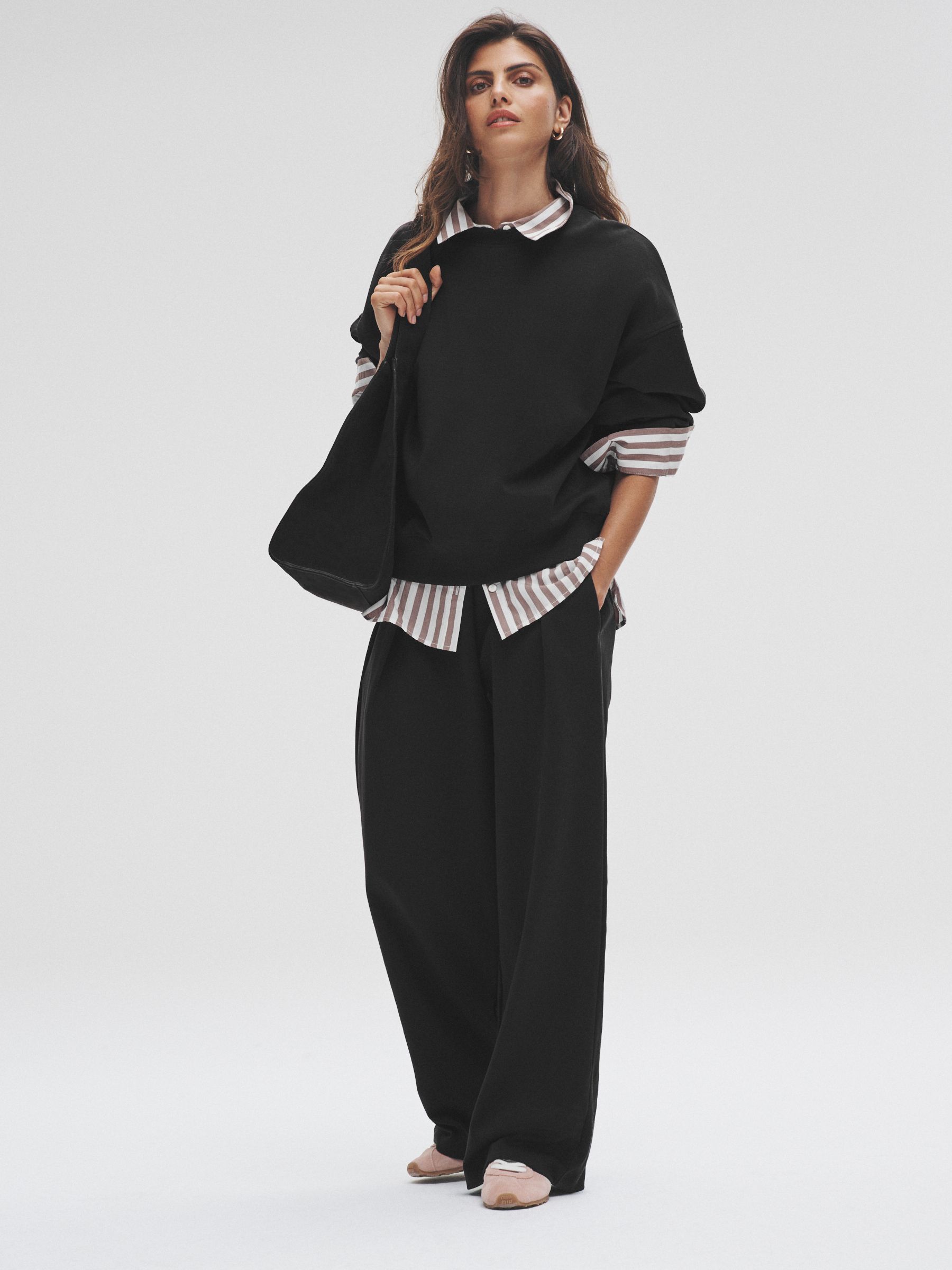 Brown/Black - 2 Pack Heavyweight Premium Pleat Front Jersey Trousers - Image 1 of 10