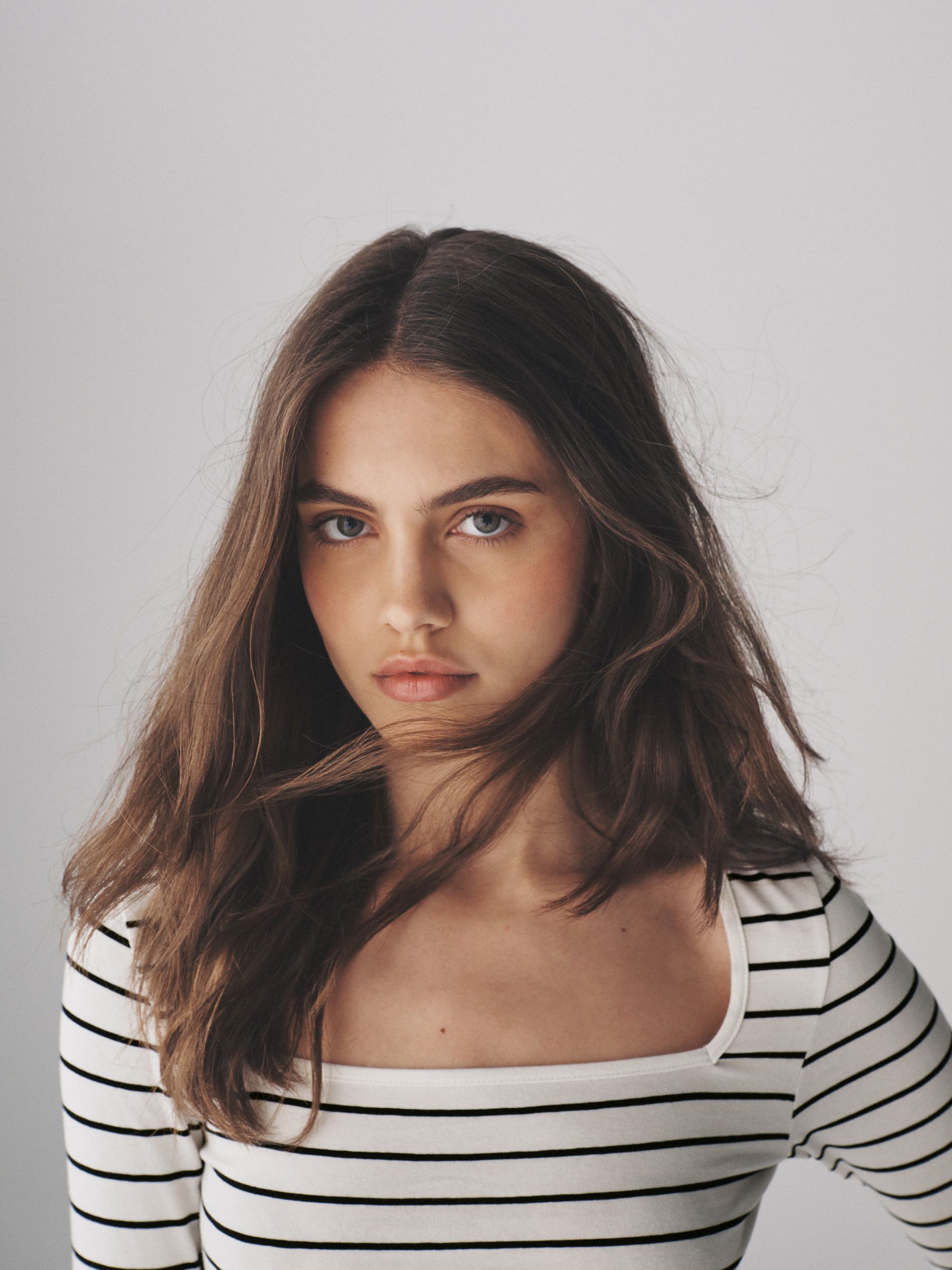 Black/White/Stripe - 3 Pack Square Neck Long Sleeve T-Shirts - Image 1 of 6