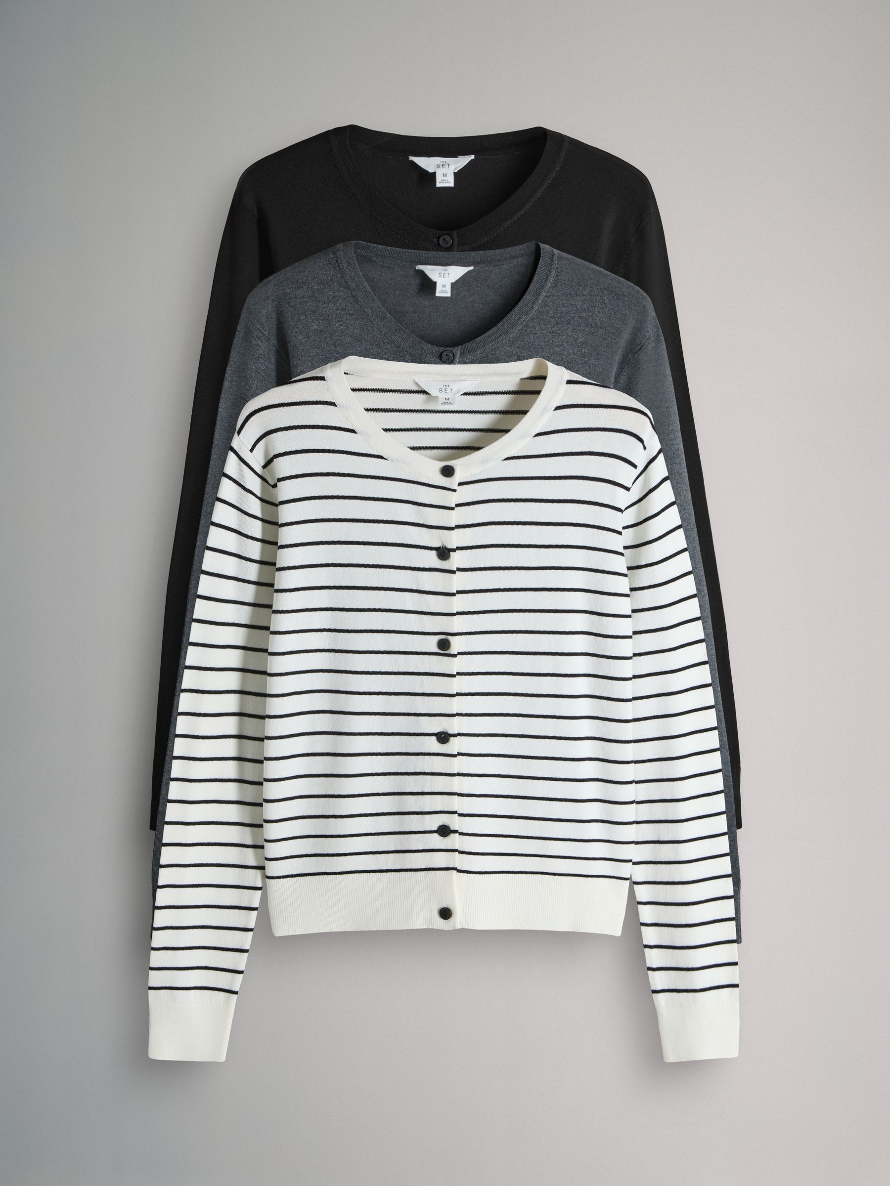 3 pack Fine Knit Button Cardigans - Image 1 of 6