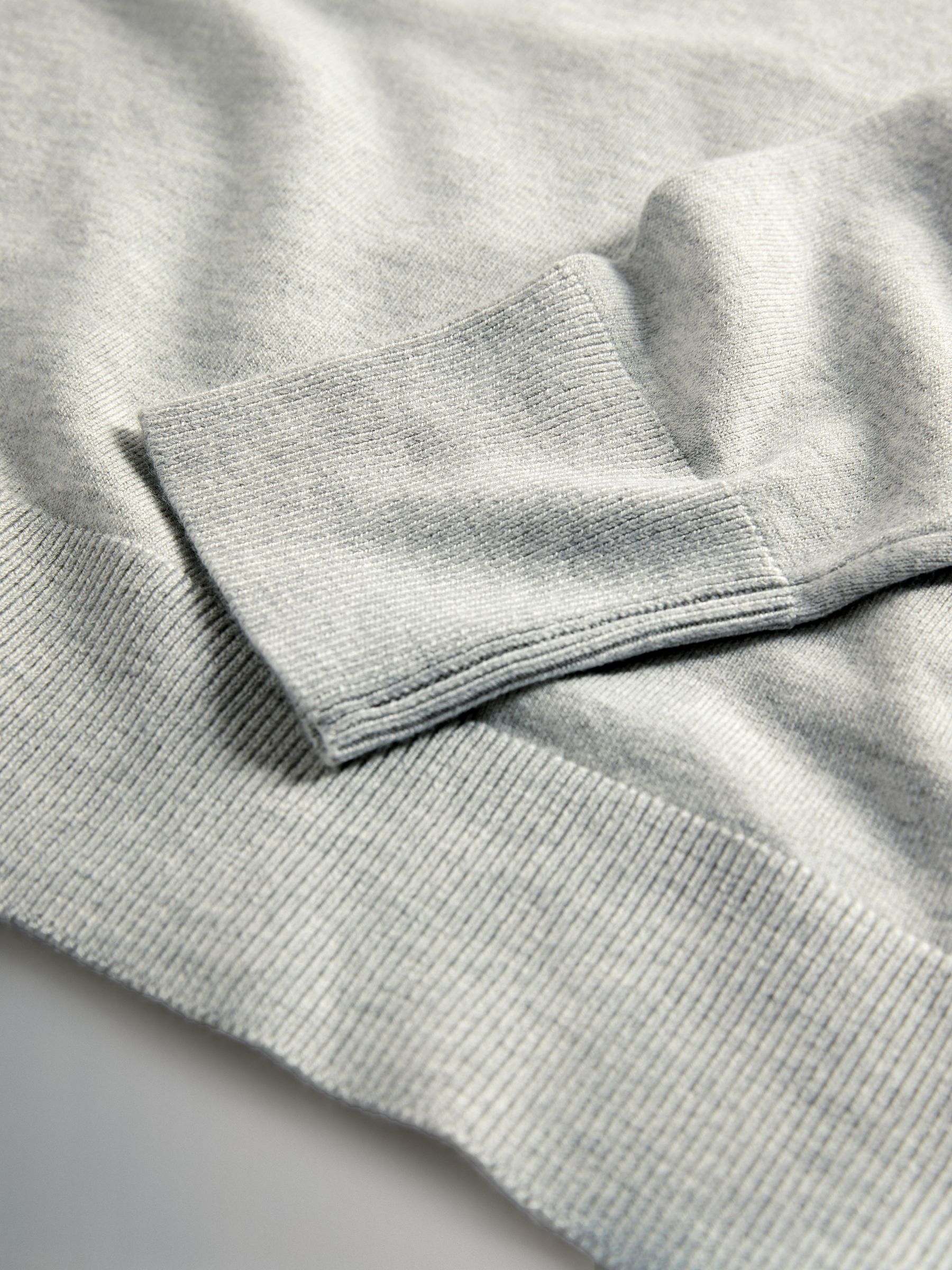Black/Charcoal/Grey/Black & Cream Stripe - 4 Pack Fine Knit Crew Neck Jumpers - Image 6 of 7