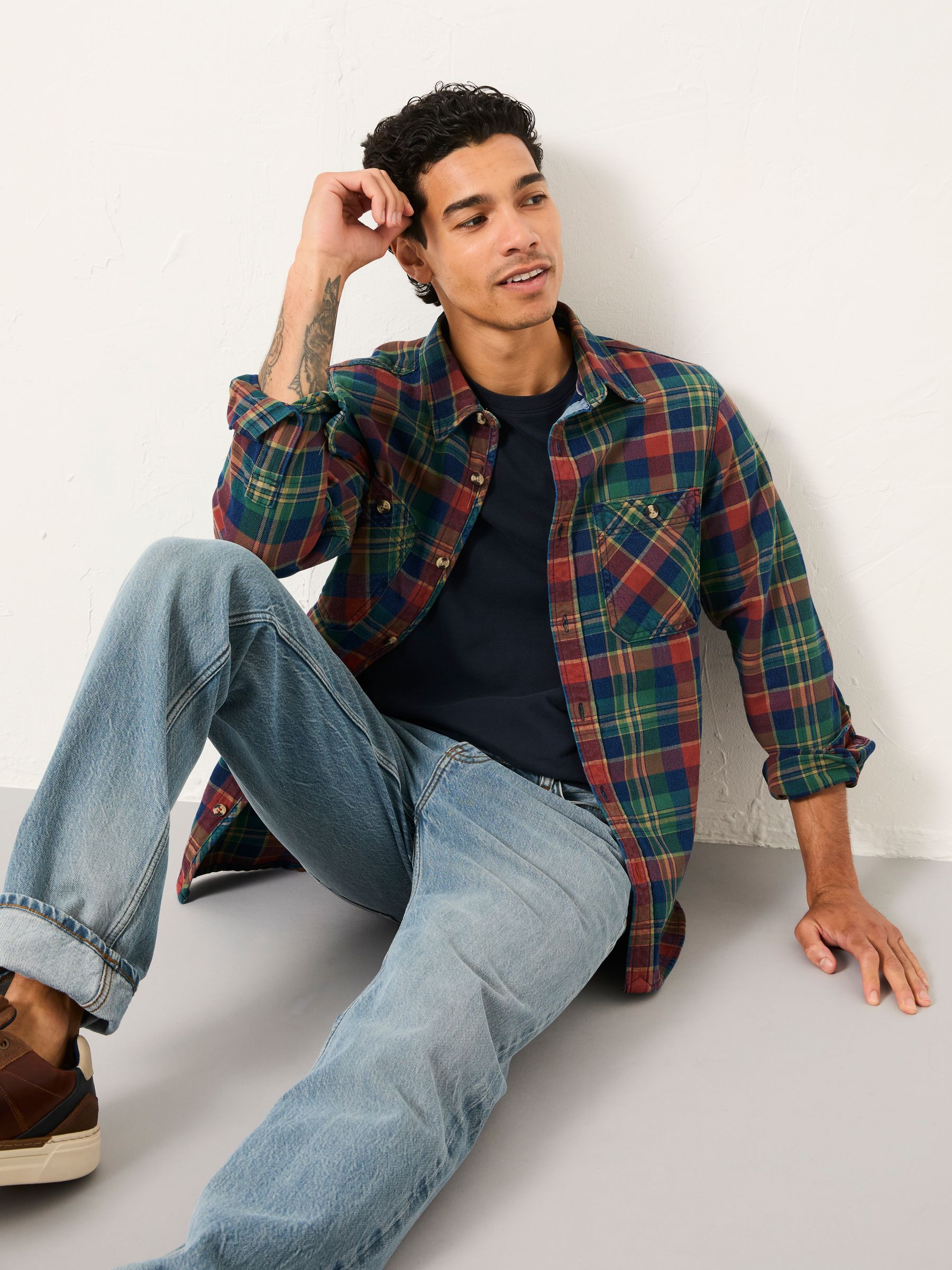 Rye Multi coloured Long Sleeve Buffalo Check Shirt - Image 4 of 5