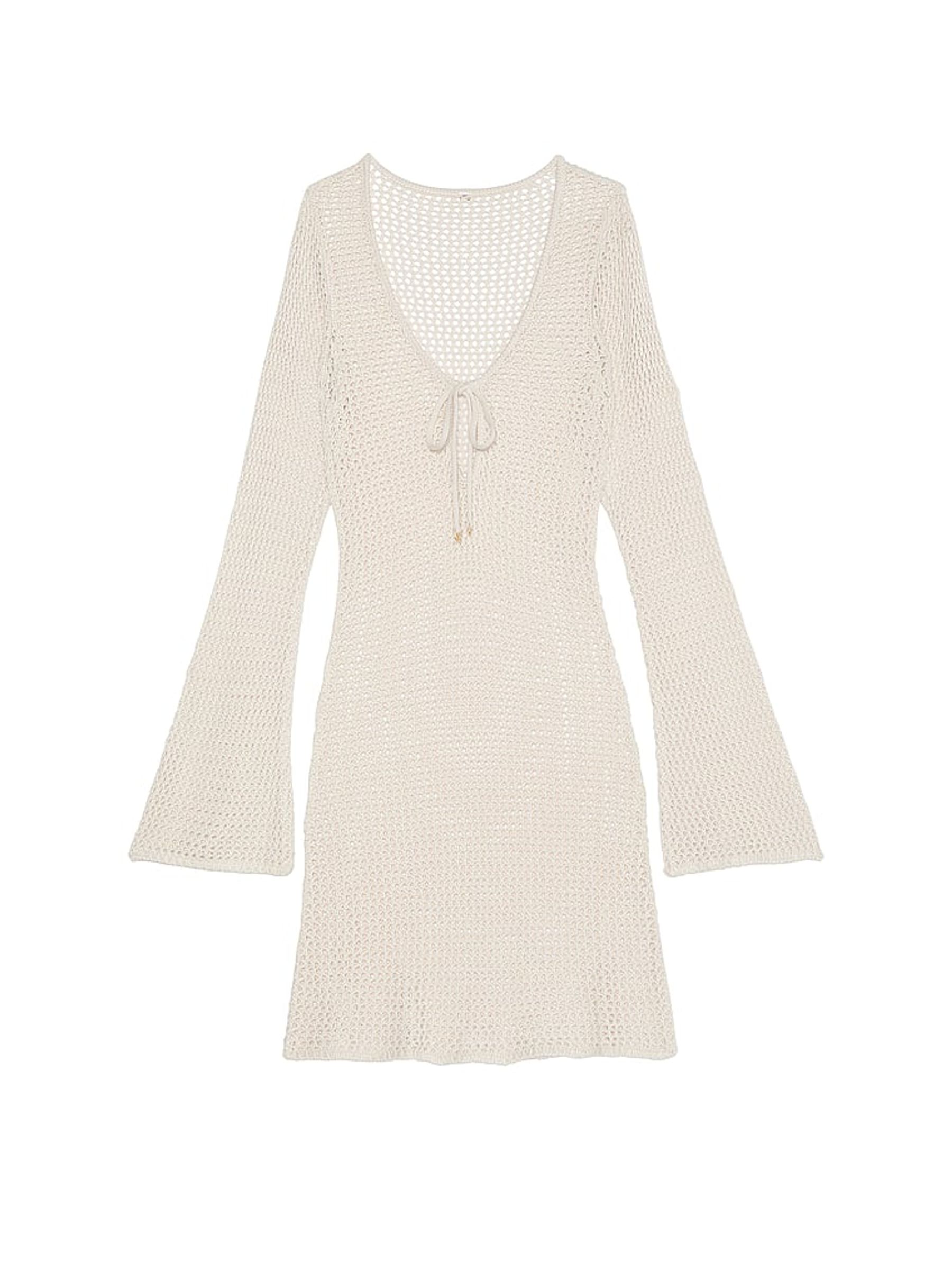 Cream Crochet Cover Up Mini Dress - Image 3 of 3
