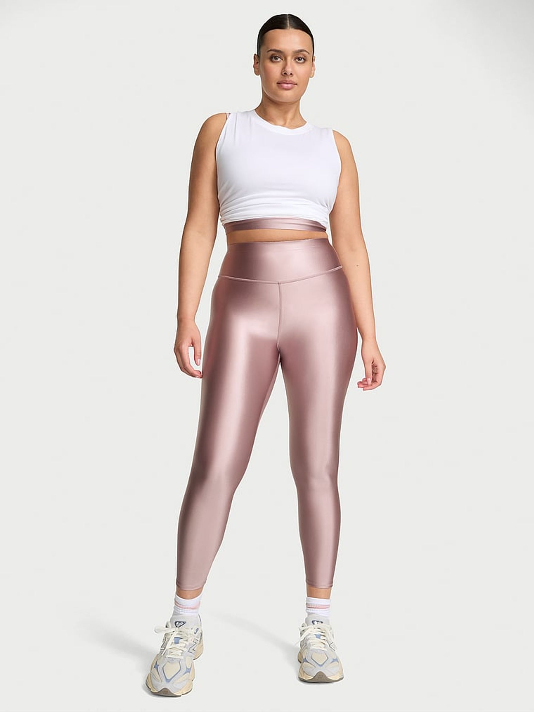 French Mauve Pink VSX GlossyTech™ Leggings - Image 1 of 2