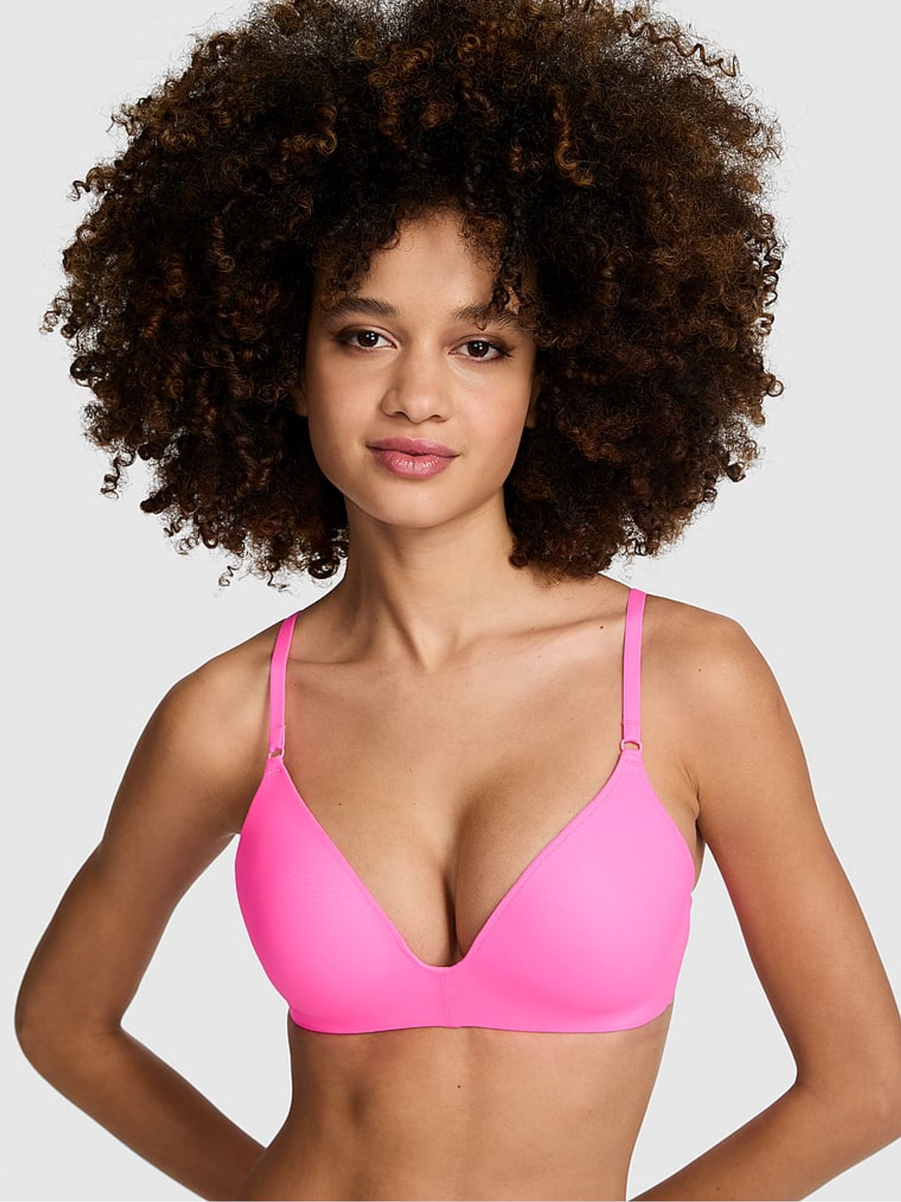 Radiant Rose Pink Non Wired Push Up Push Up Bra - Image 1 of 2