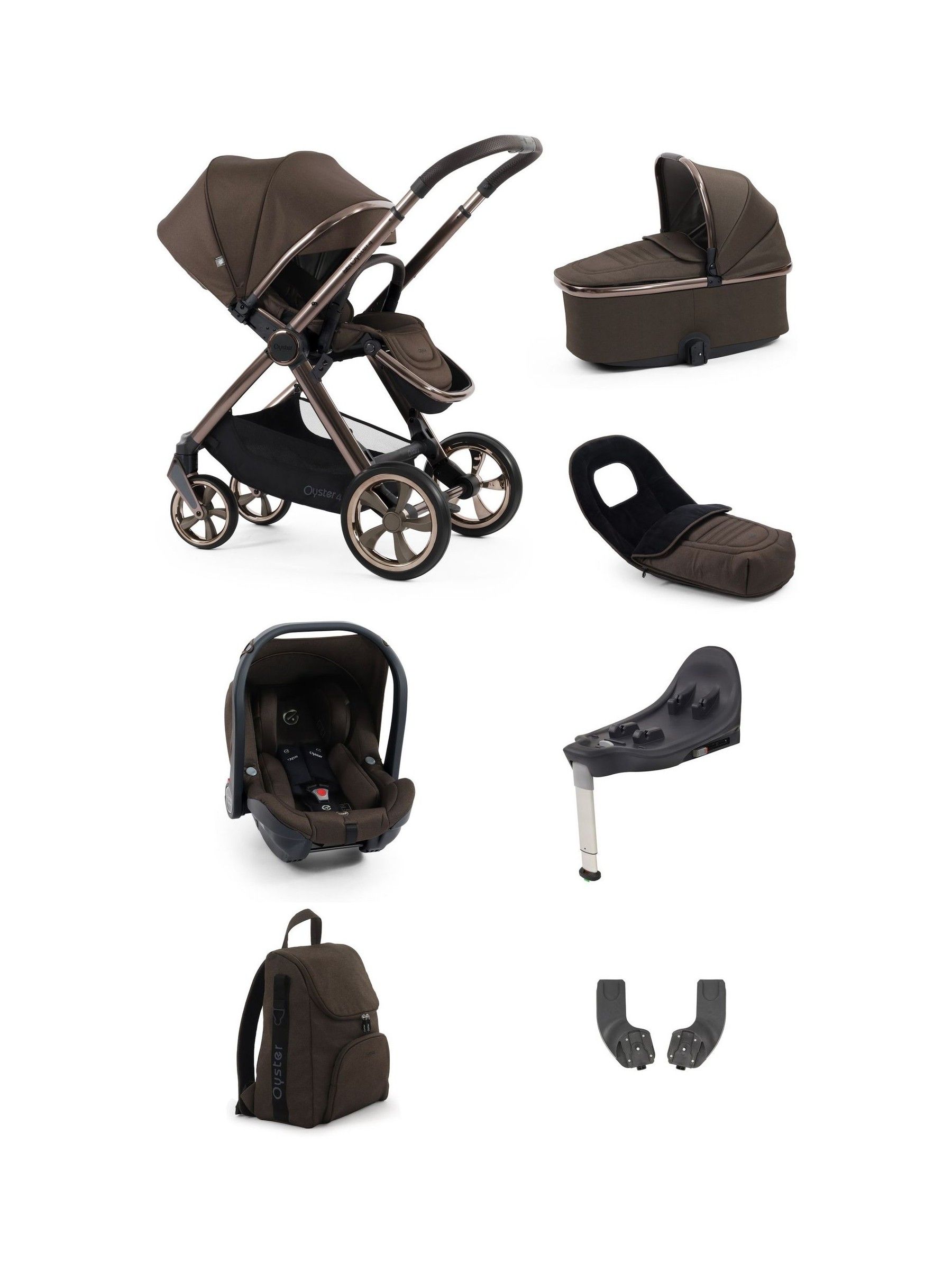 Oyster 7 Piece Chocolate 4 Luxury Bundle with Oyster Capsule Car Seat - Image 1 of 8