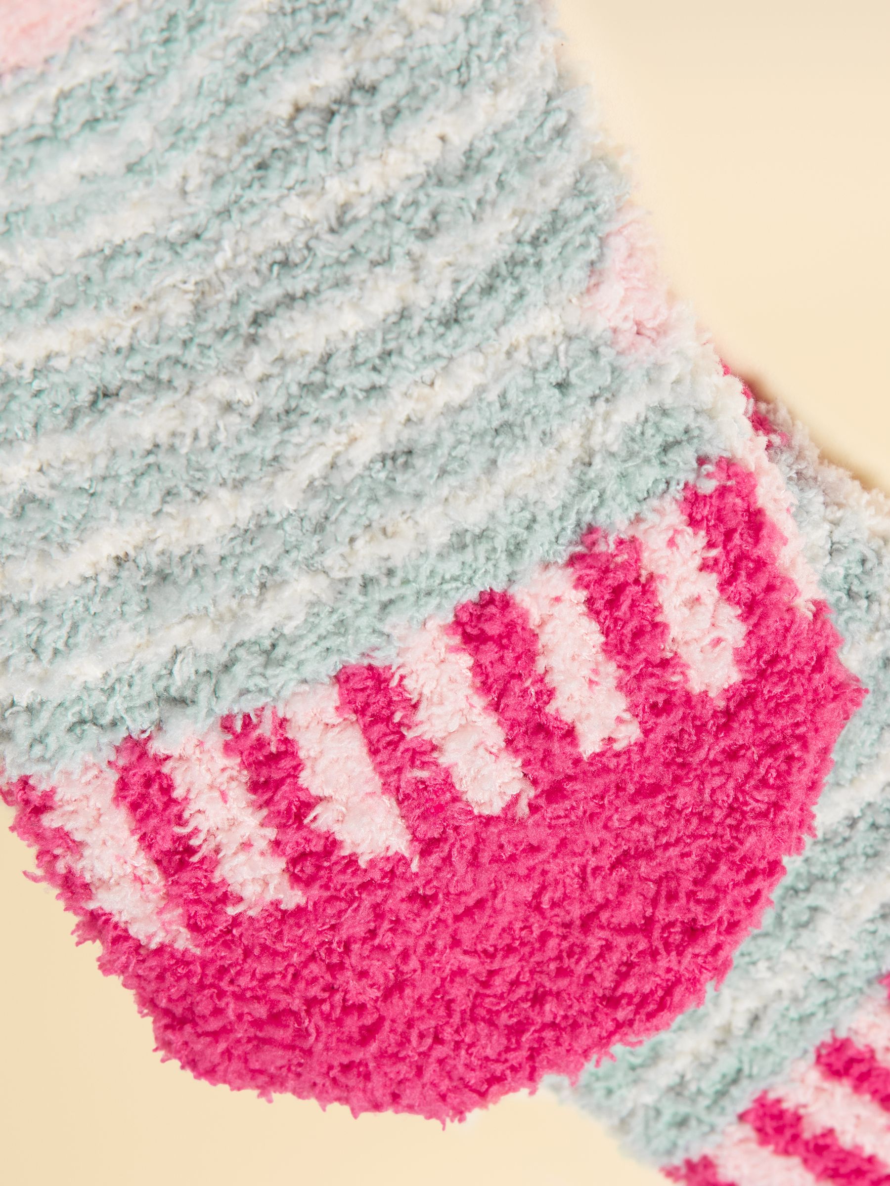 Women's Fluffy Penguin Stripe Socks (size 4-8) - Image 3 of 3