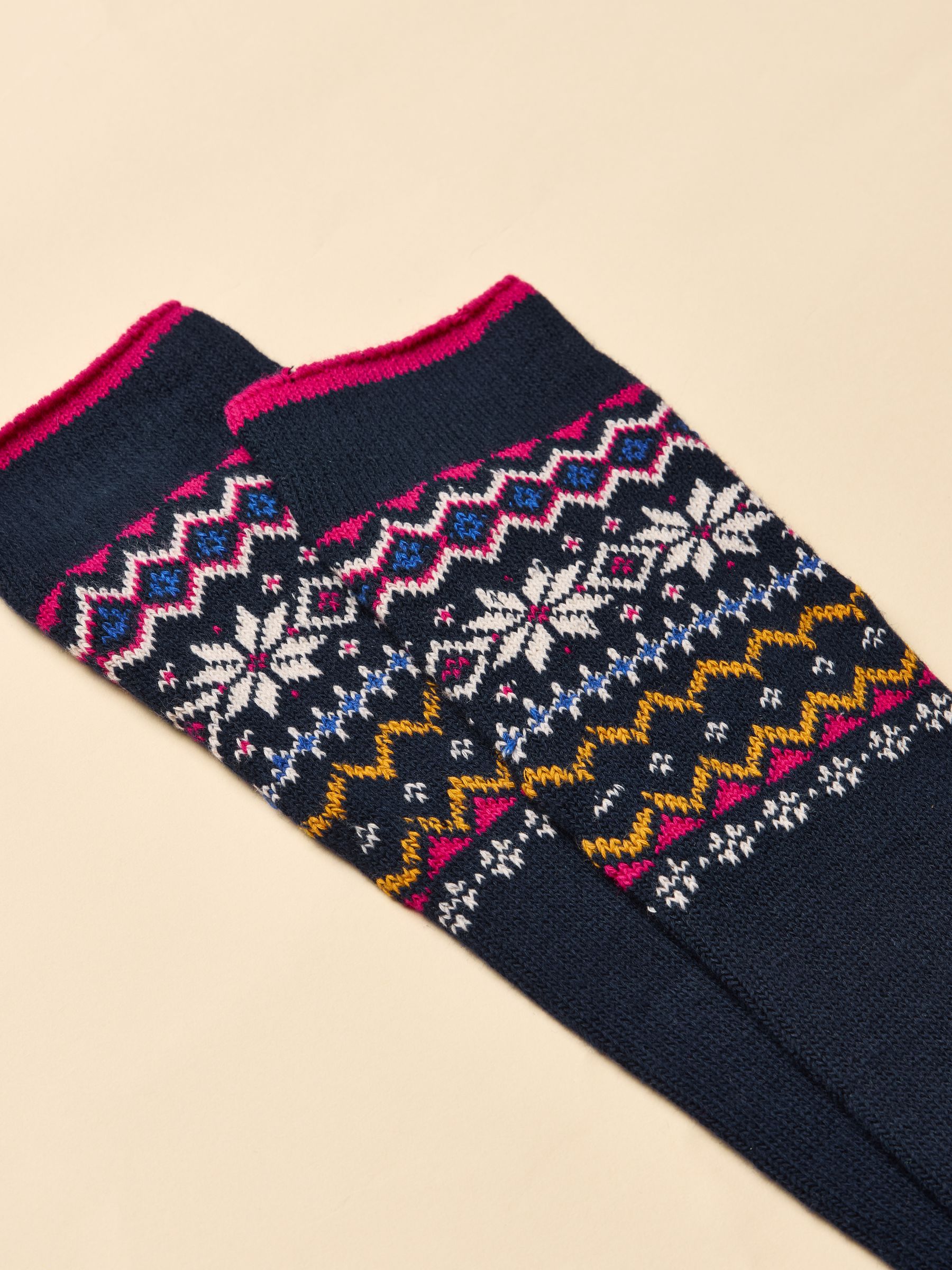 Women's Wader Navy Welly Sock (size 4-8) - Image 2 of 3