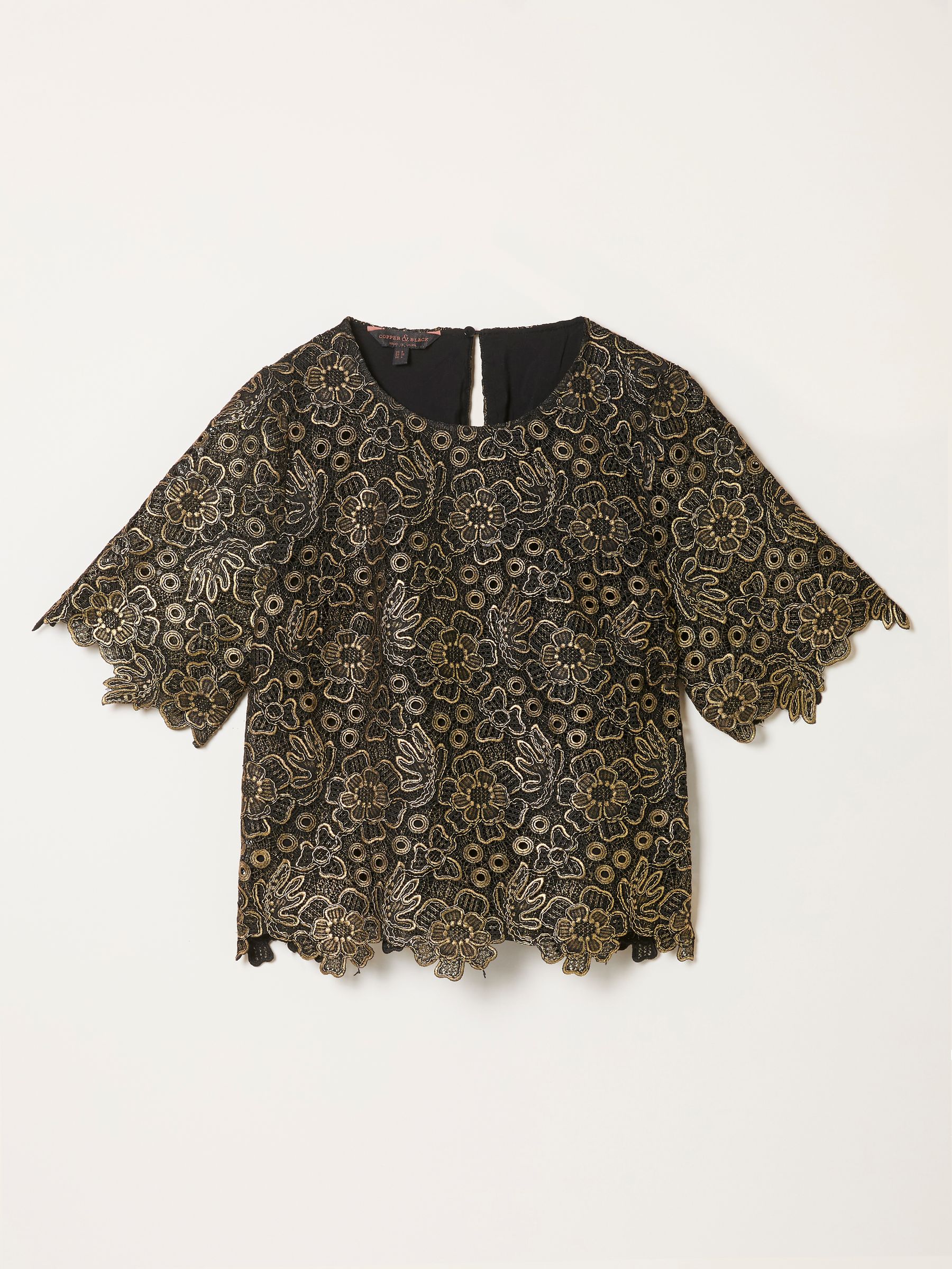 Lara Gold Lace Top - Image 1 of 1