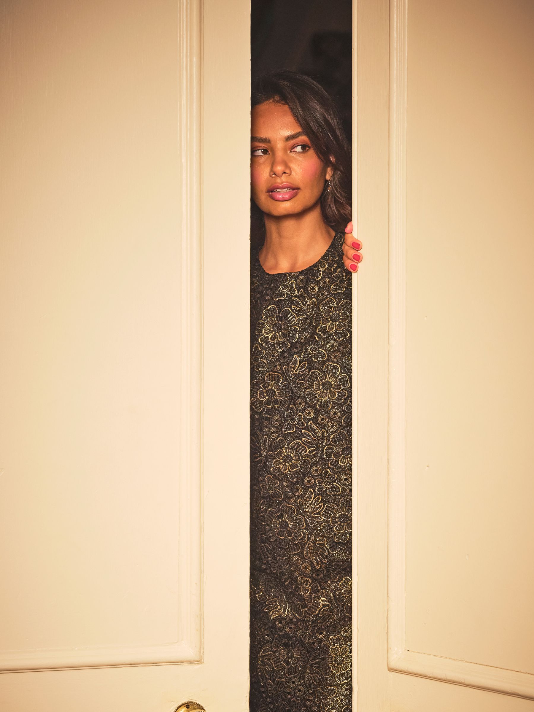 Lara Gold Lace Top - Image 4 of 5