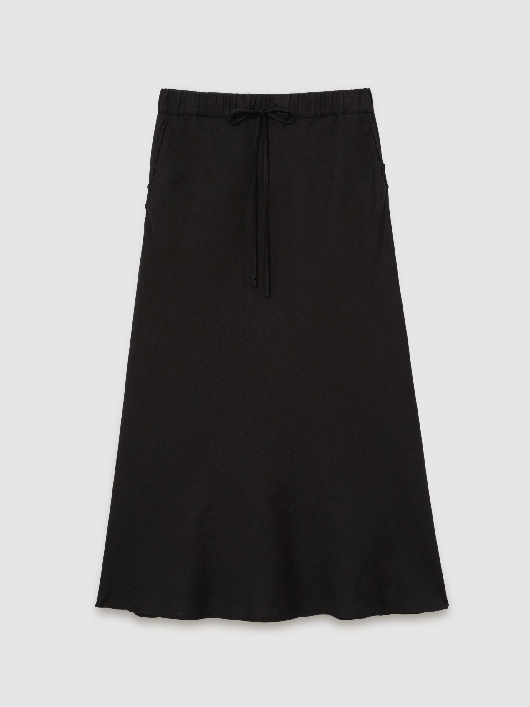 Slip Midi Skirt in Black - Image 2 of 5