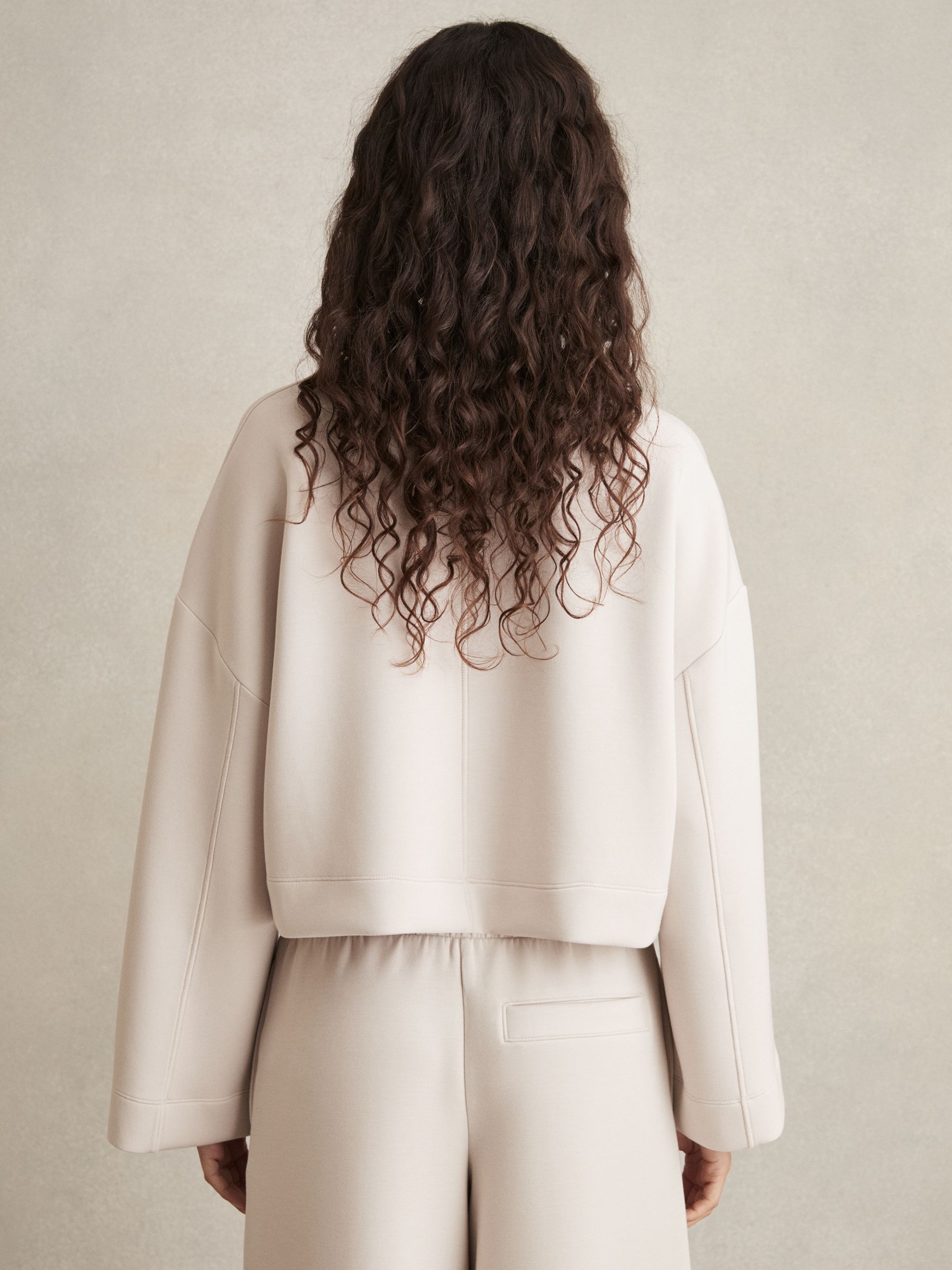 Cropped Sweatshirt in Stone - Image 5 of 6