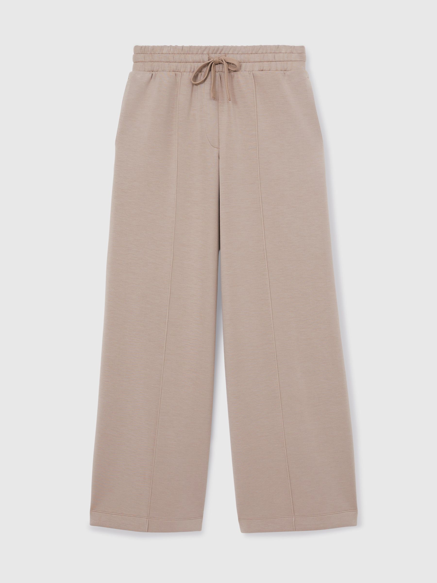 Wide Leg Drawstring Joggers in Taupe - Image 2 of 6