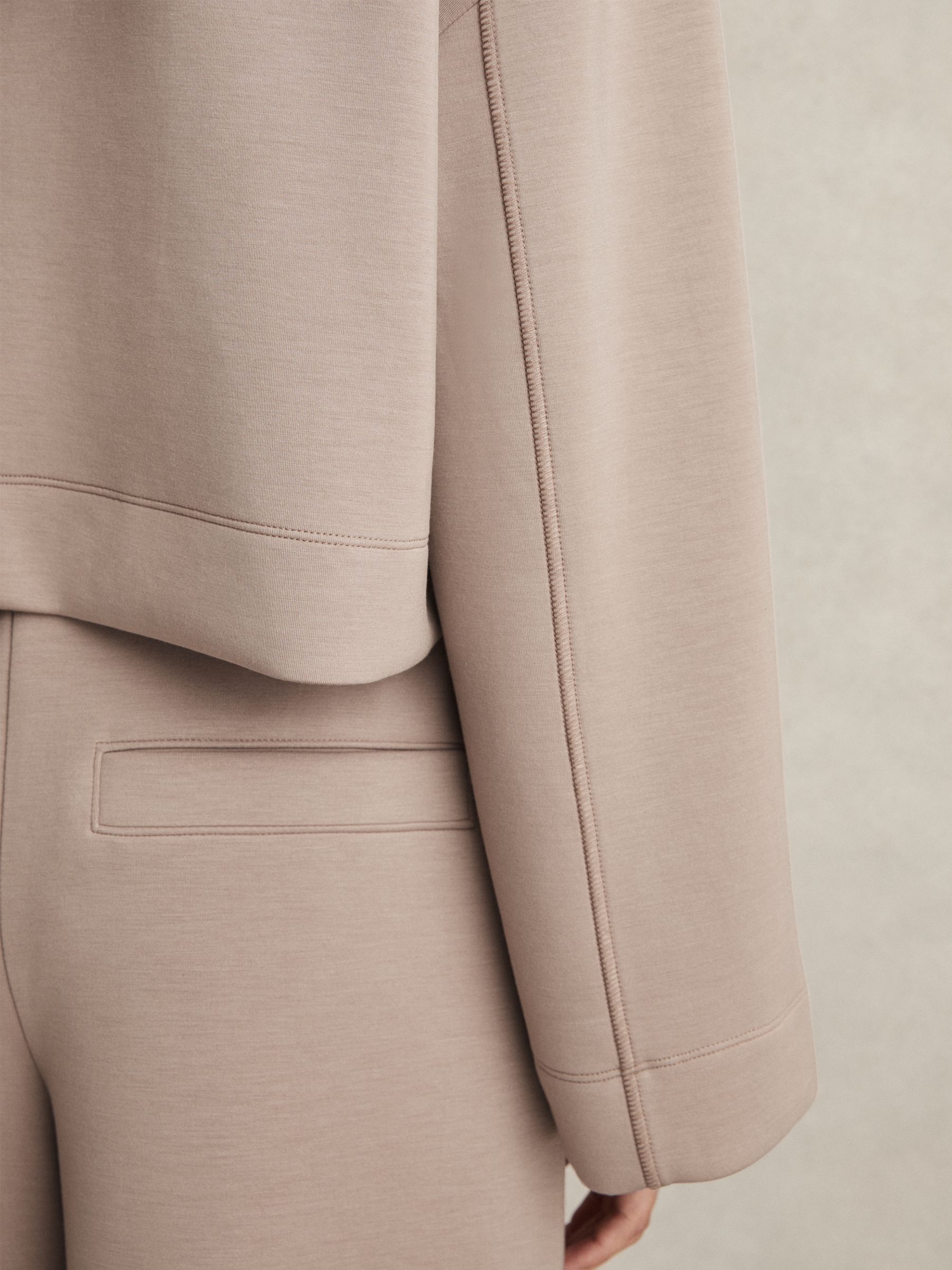 Interlock Cropped Sweatshirt in Taupe - image 4