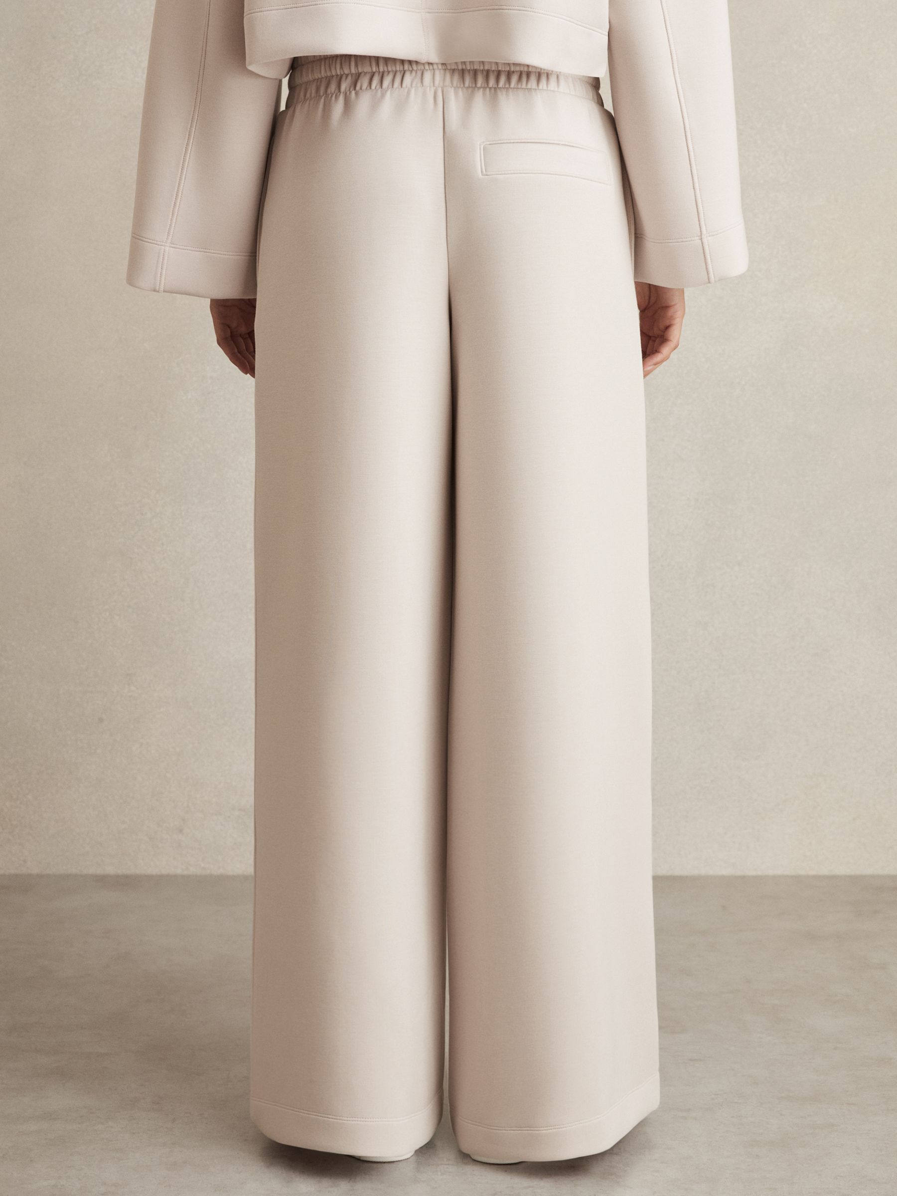Wide Leg Drawstring Joggers in Stone - Image 4 of 5