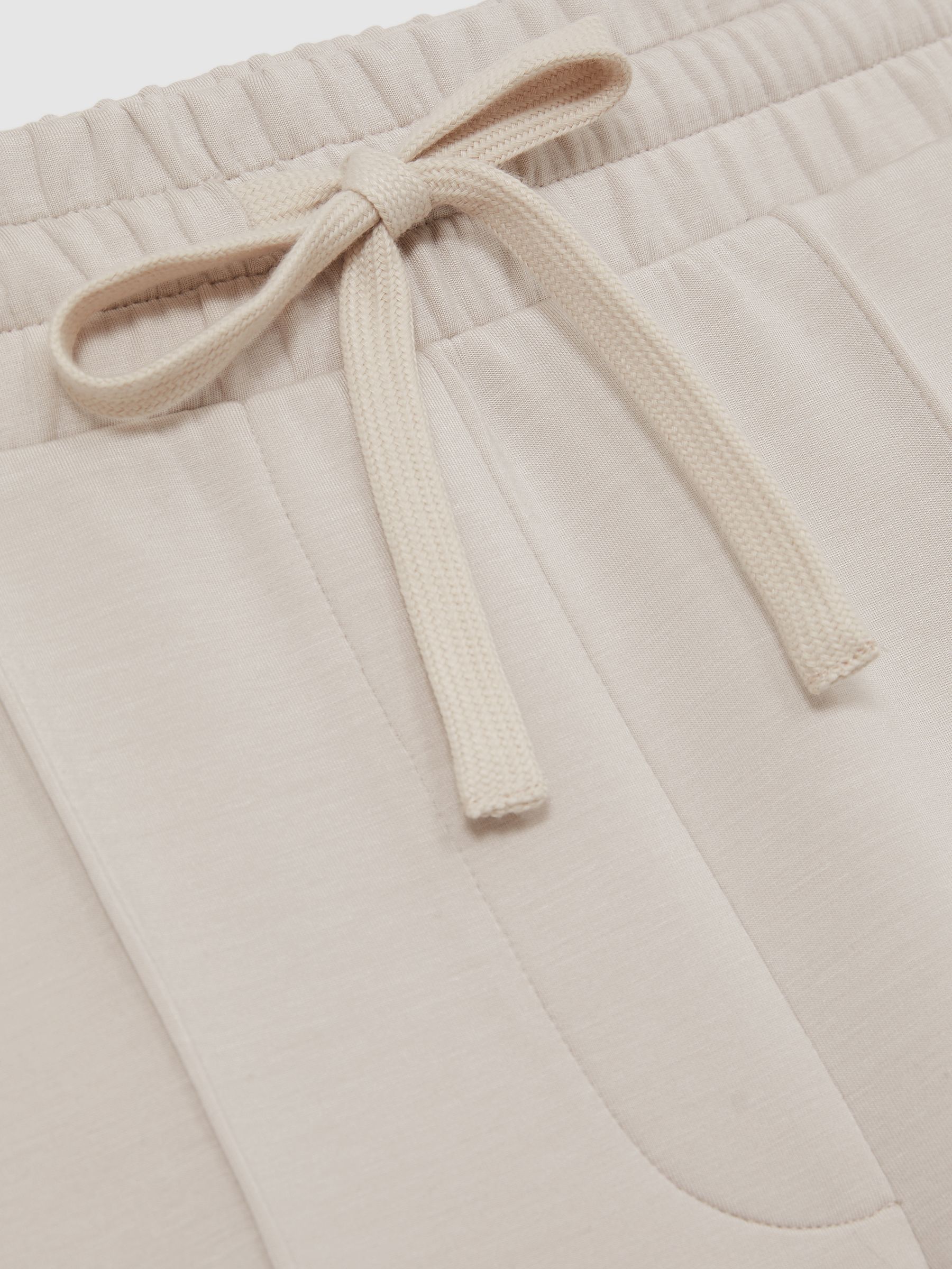 Wide Leg Drawstring Joggers in Stone - Image 5 of 5