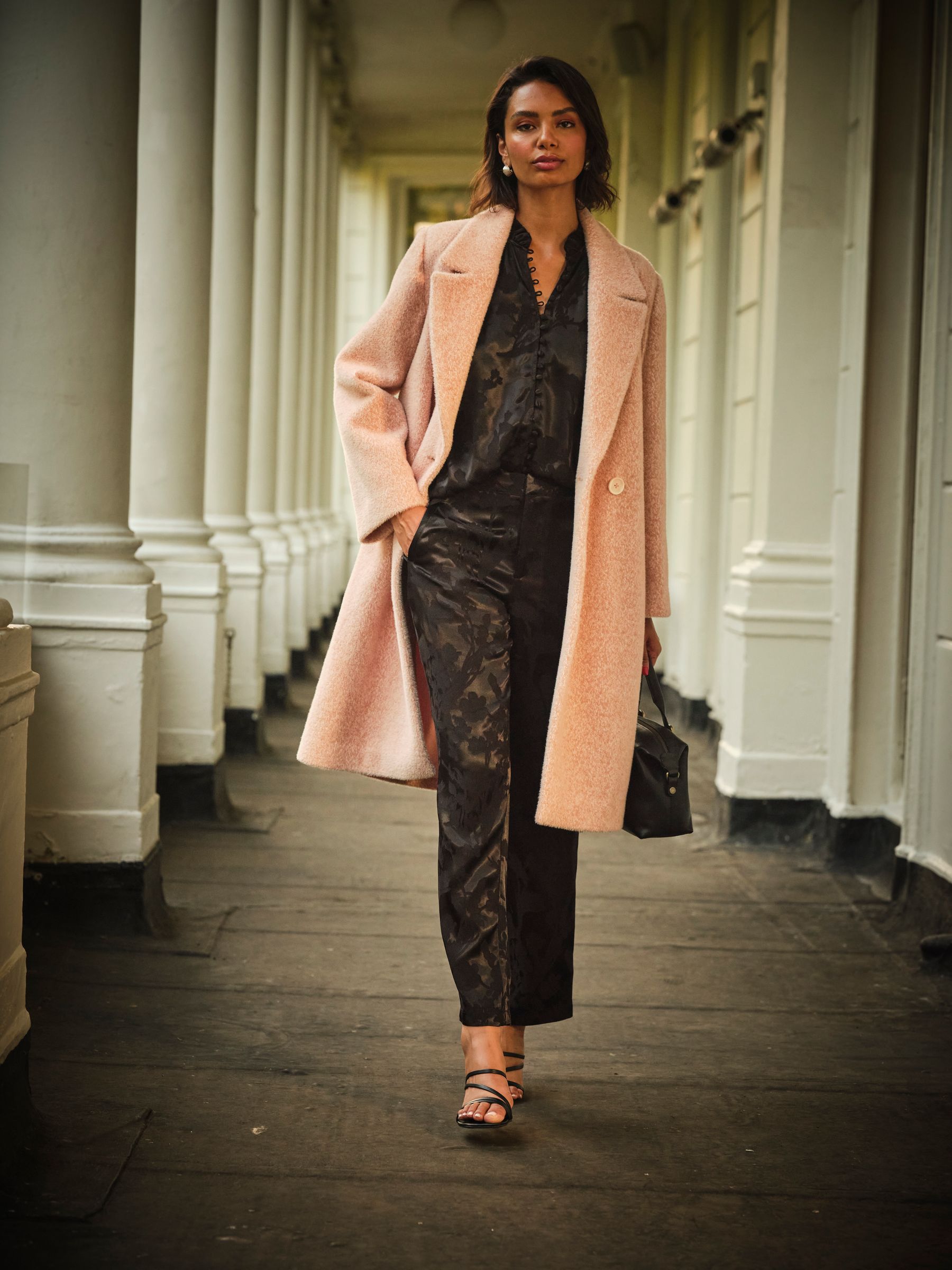 Hallie Black Jacquard Trouser - Image 3 of 5