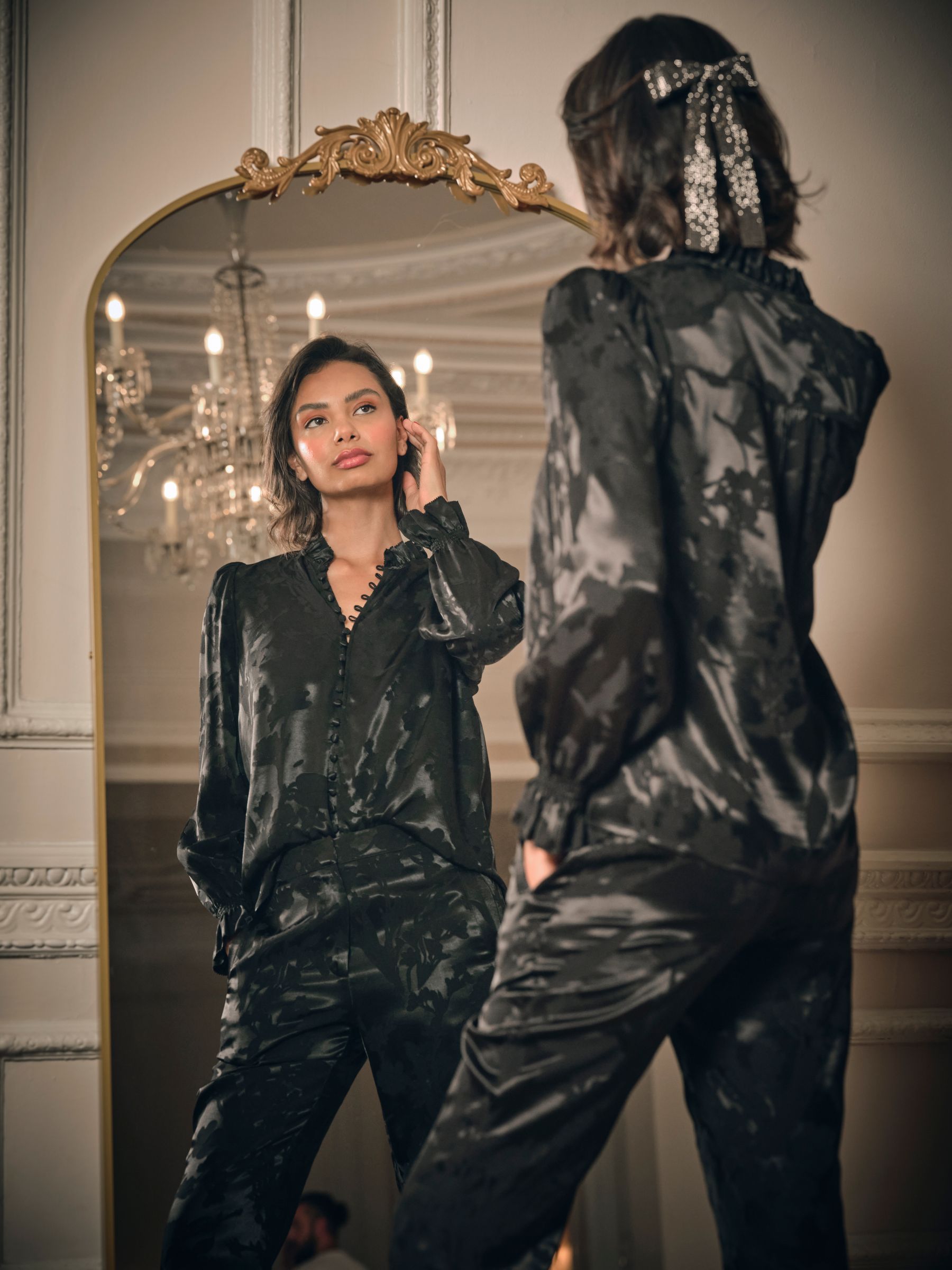 Briar Black Jacquard Top - Image 2 of 5