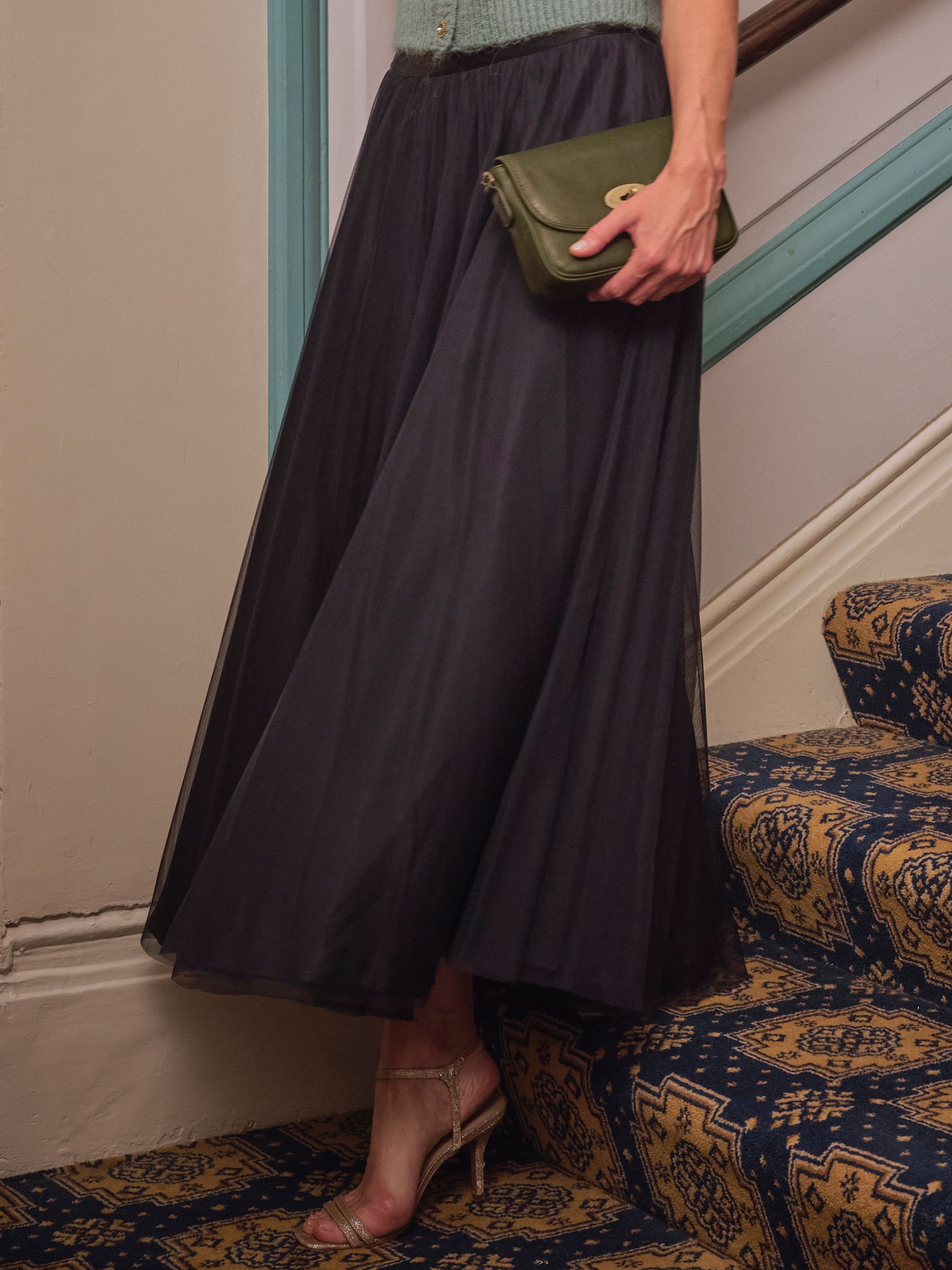 Violet Dark Navy Prom Tulle Skirt - Image 2 of 5