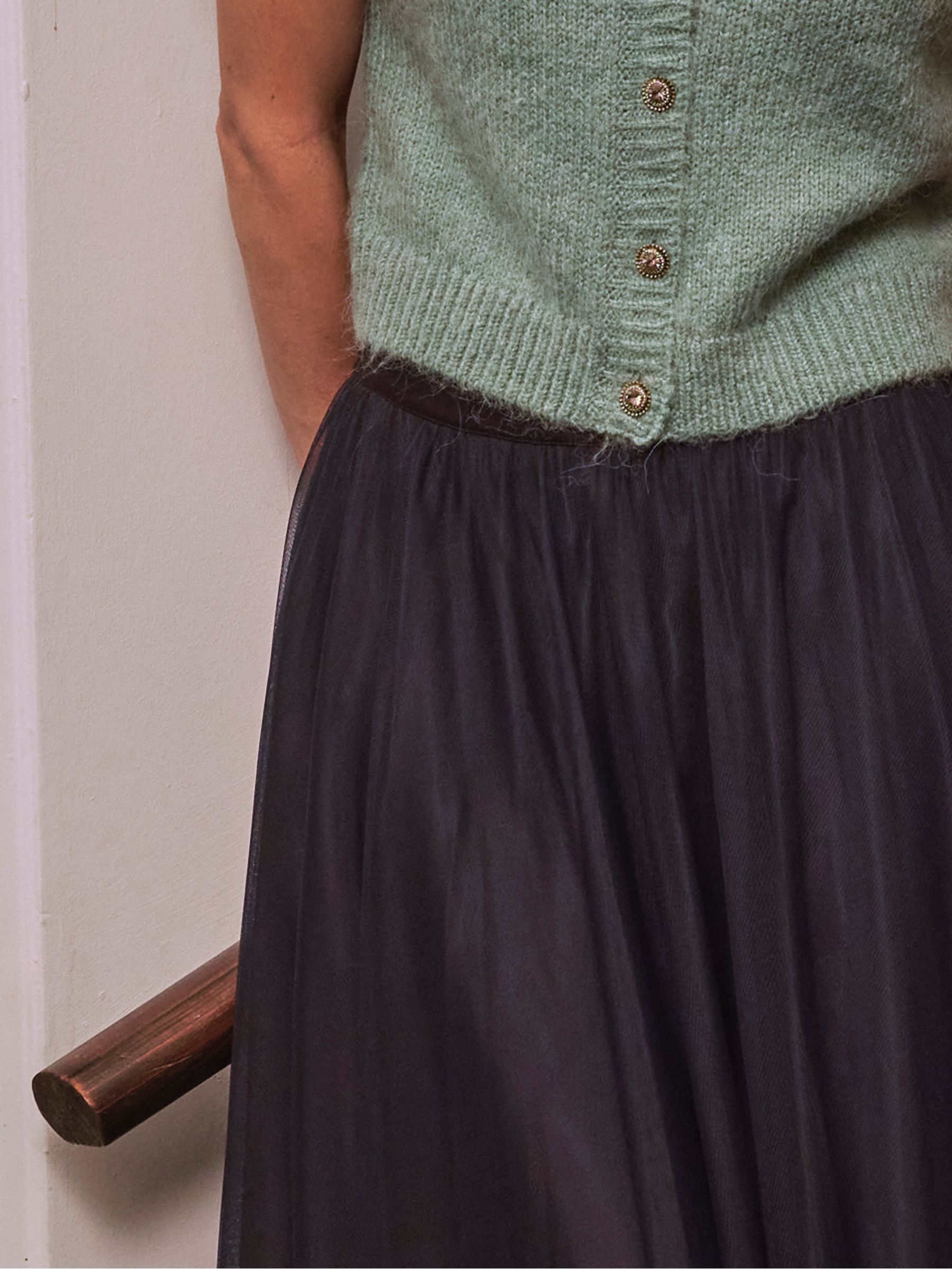 Violet Dark Navy Prom Tulle Skirt - Image 3 of 5