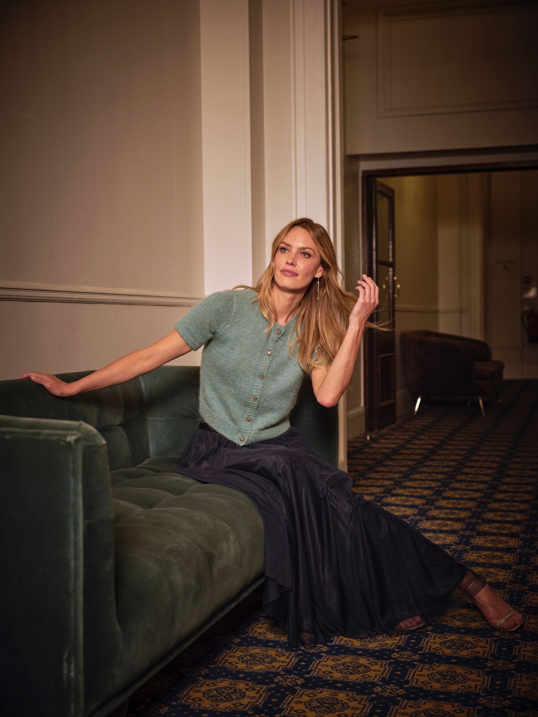 Violet Dark Navy Prom Tulle Skirt - Image 4 of 5
