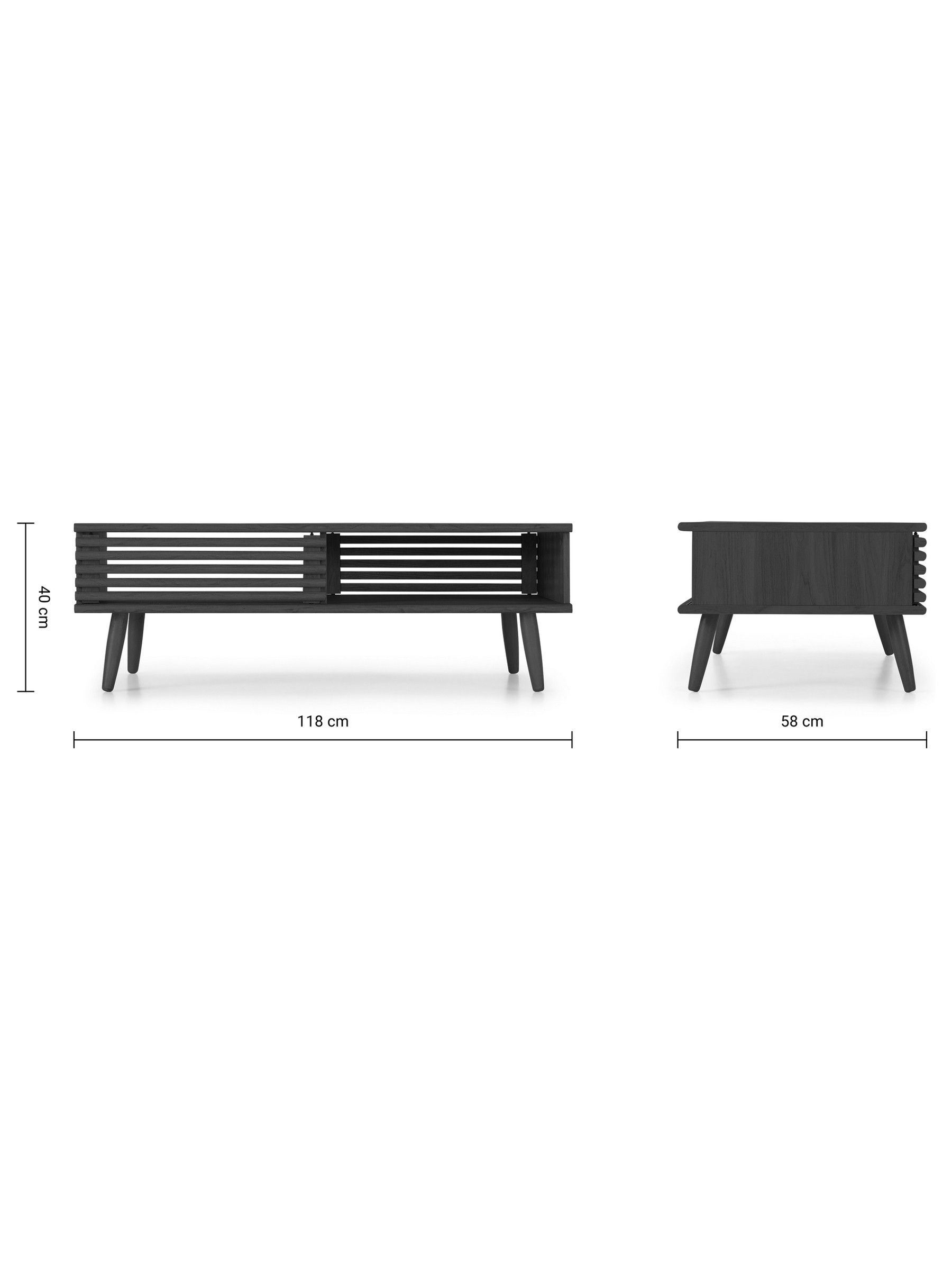 Tulma Storage Coffee Table in Black Oak Effect - Image 6 of 7