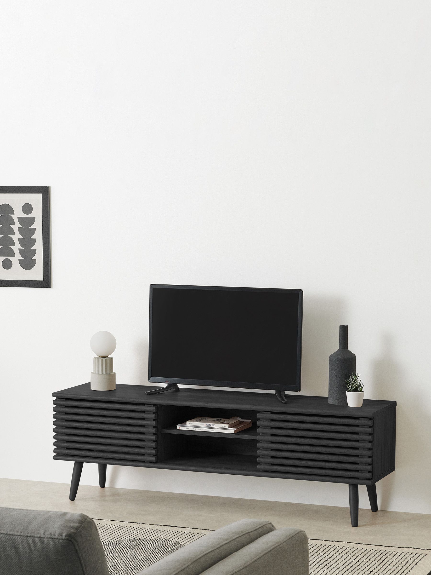 Tulma TV Unit in Black Oak Effect - Image 2 of 7