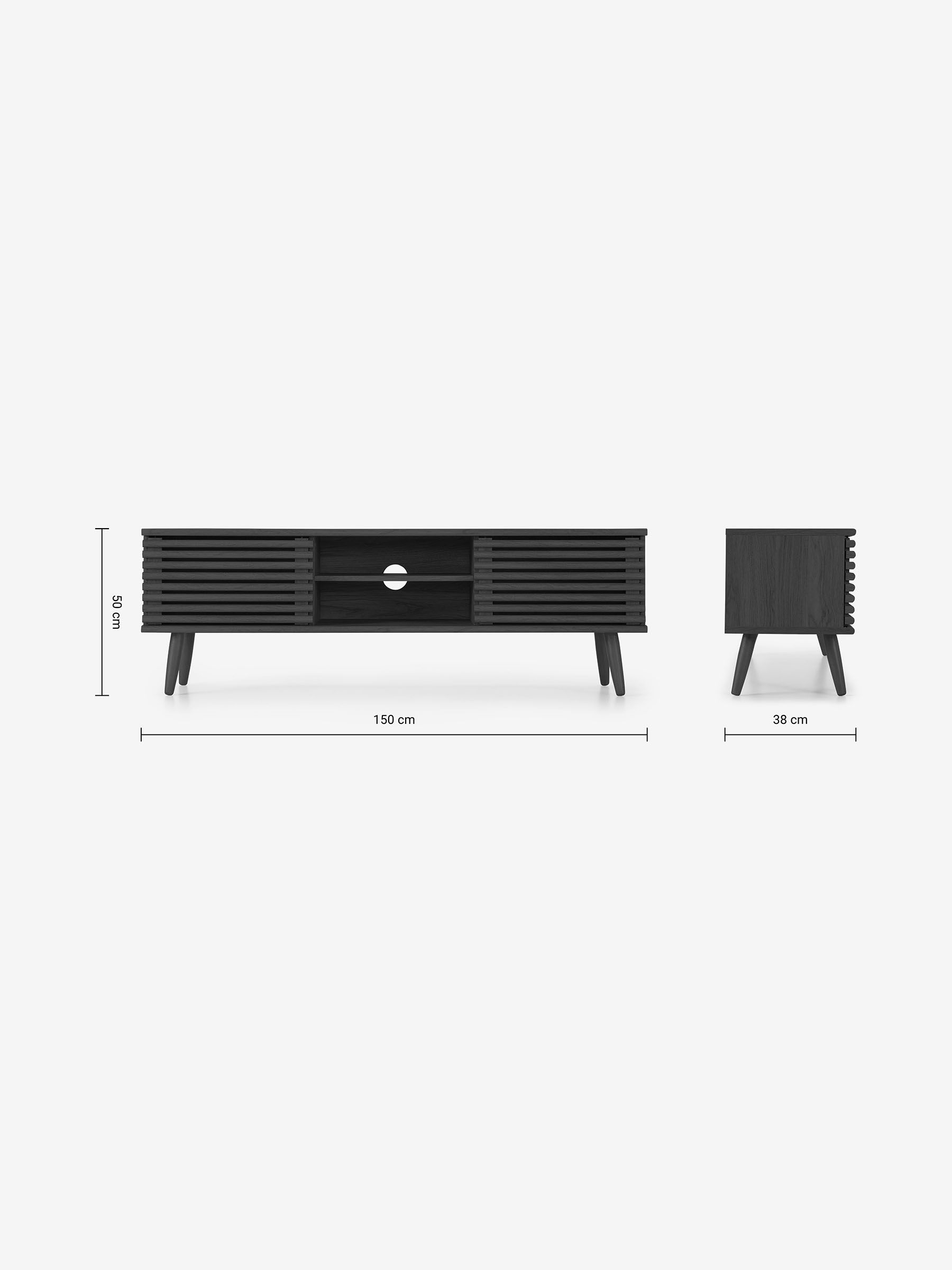 Tulma TV Unit in Black Oak Effect - Image 5 of 7