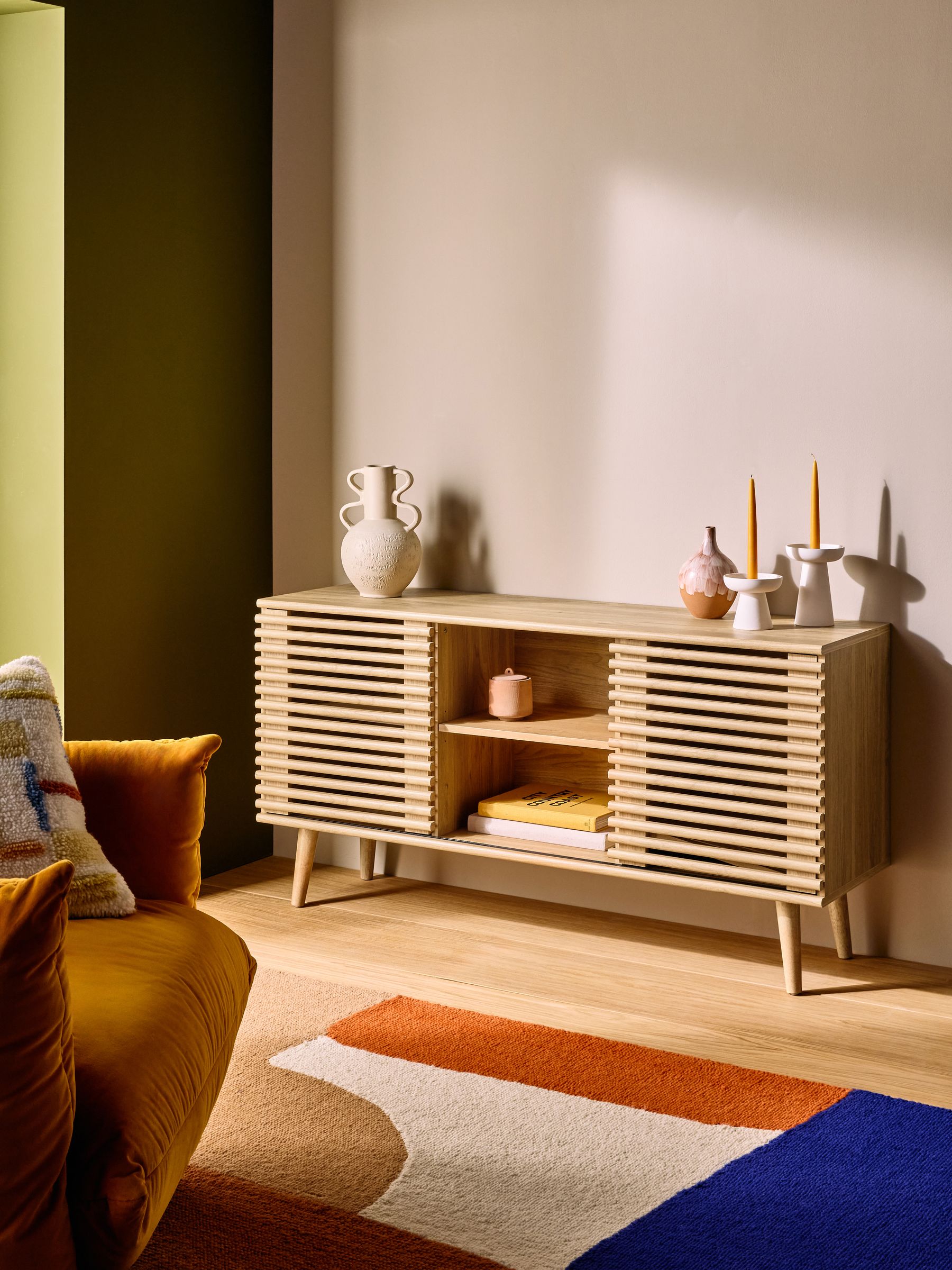 Large Tulma Sideboard in Dark Oak Effect - Image 1 of 3