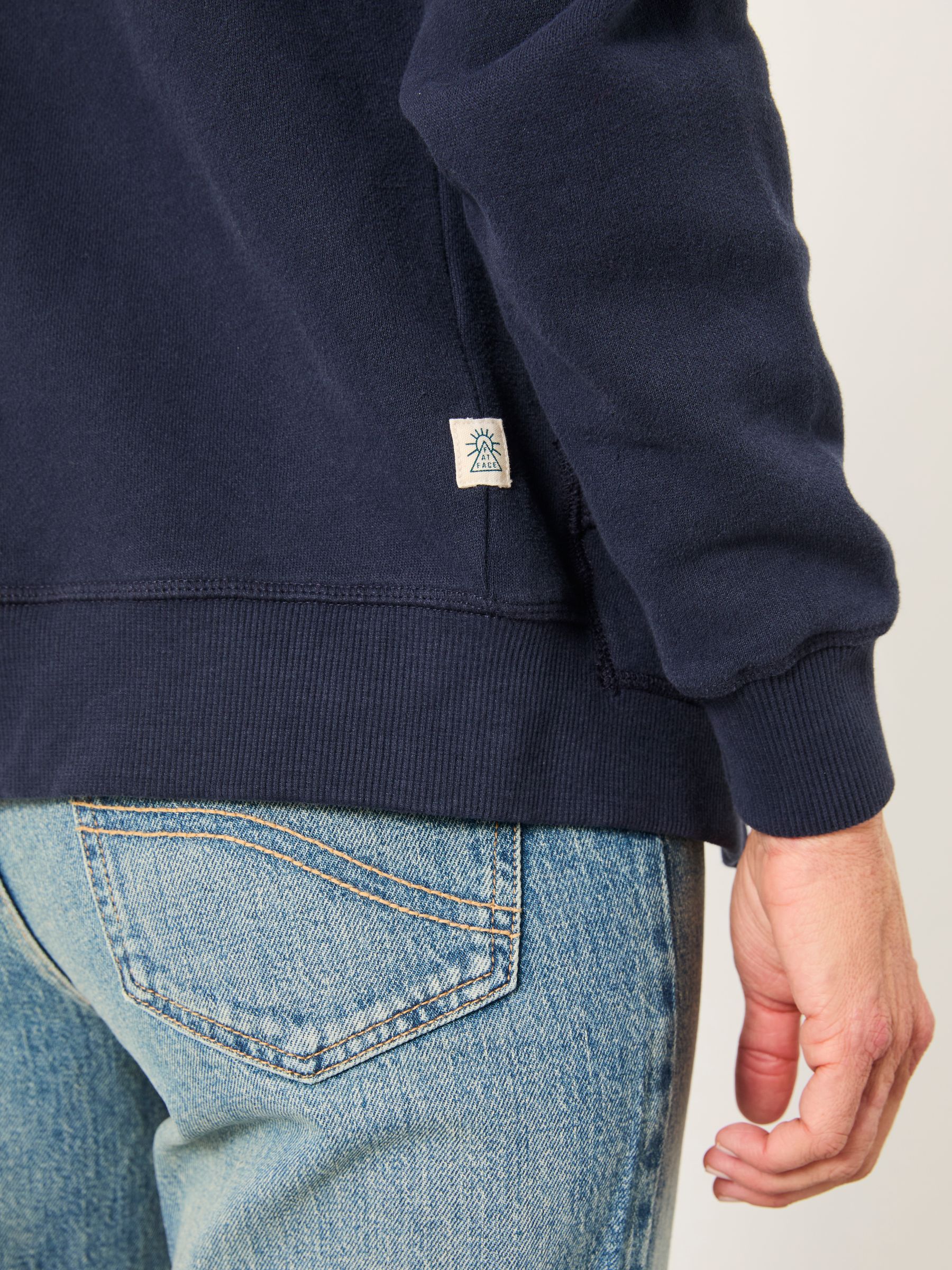 Amy Navy Zip Through Hoodie - Image 4 of 5