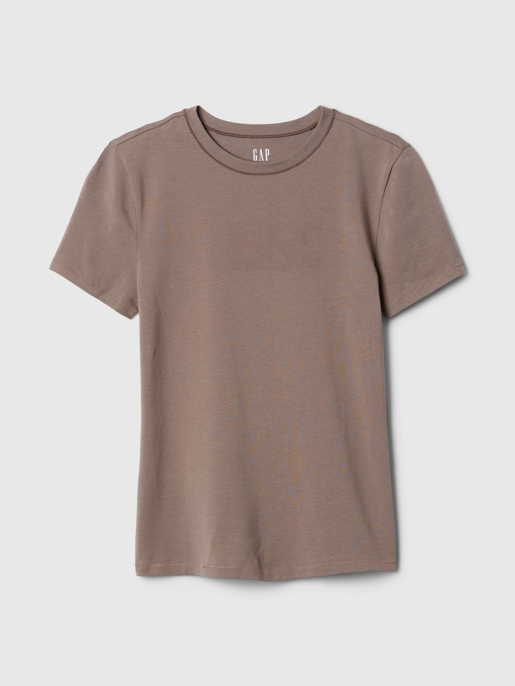 Brown CloseKnit Jersey Short Sleeve Crew Neck T-Shirt - Image 4 of 4