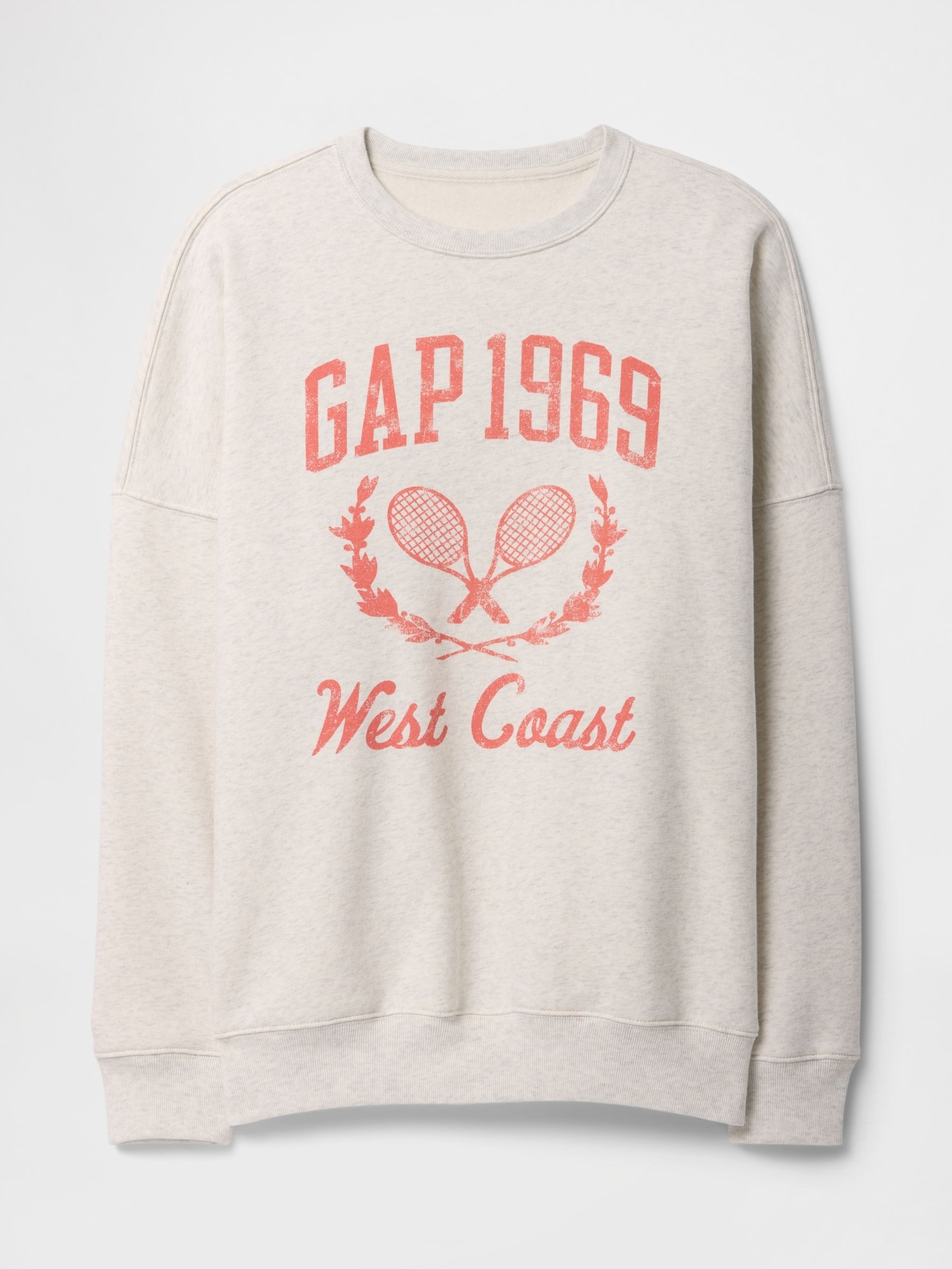 White Oversized Vintage Logo Crew Neck Sweatshirt - Image 5 of 5