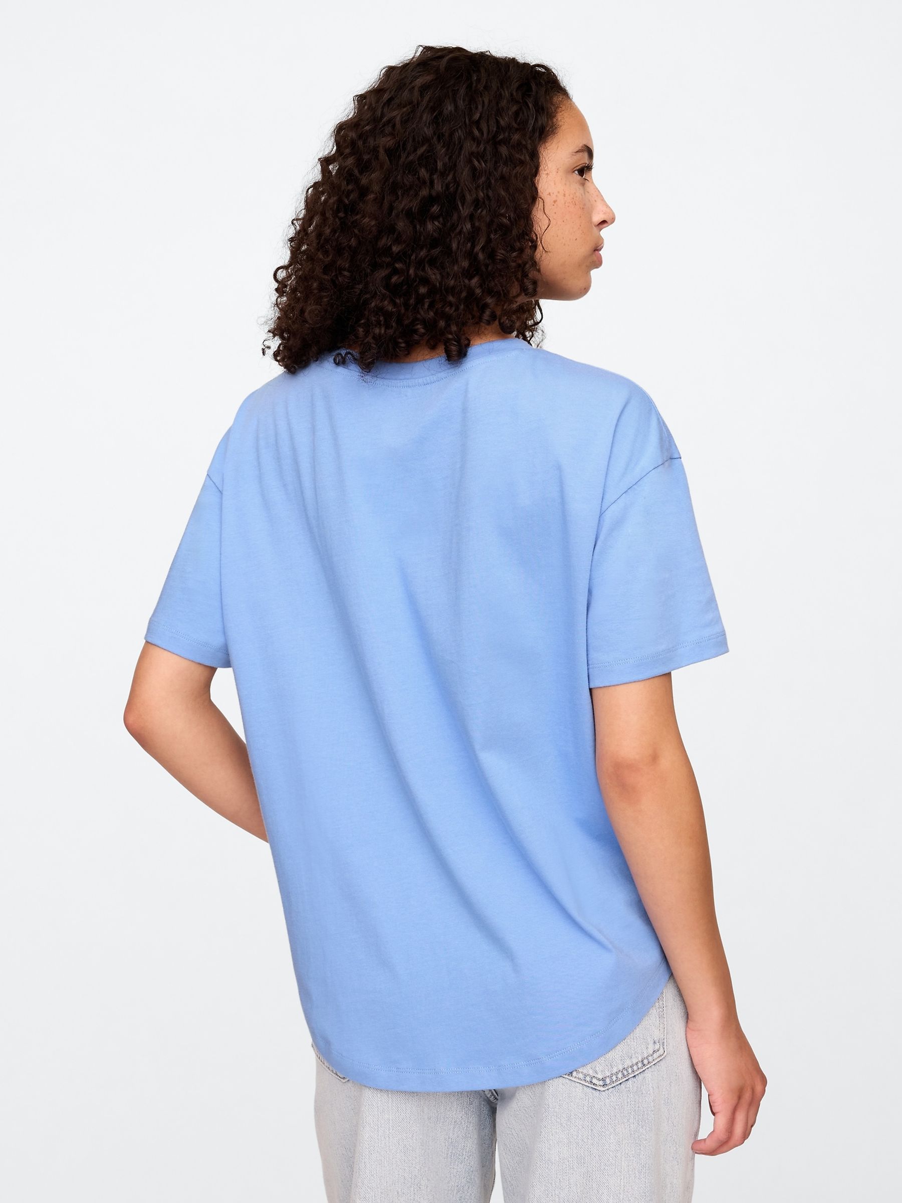 Blue Logo Oversized Short Sleeve Crew Neck T-Shirt - Image 2 of 5