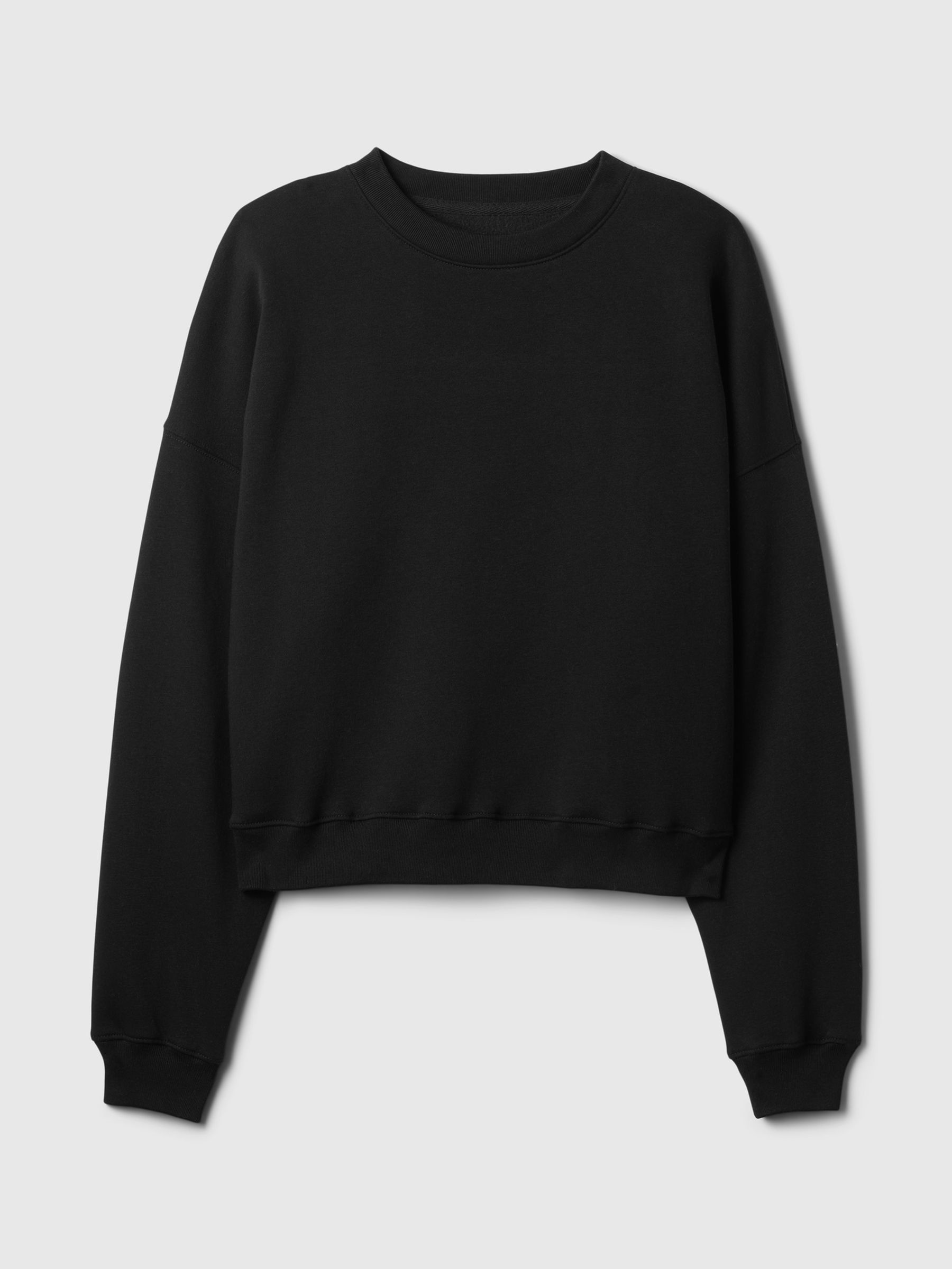 Black Vintage Soft Wedge Crew Neck Sweatshirt - Image 4 of 4