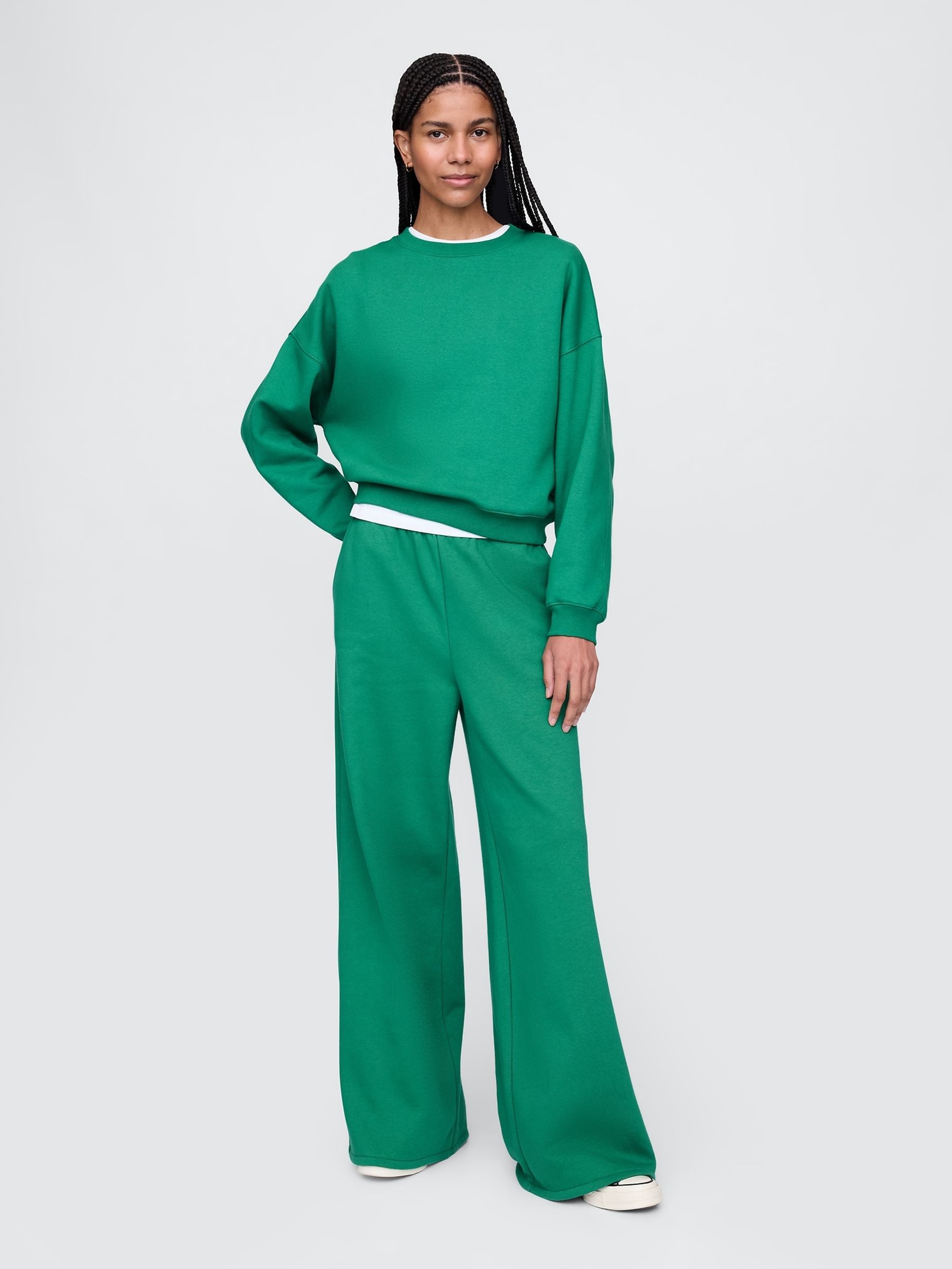 Green Vintage Soft Wedge Crew Neck Sweatshirt - Image 4 of 4