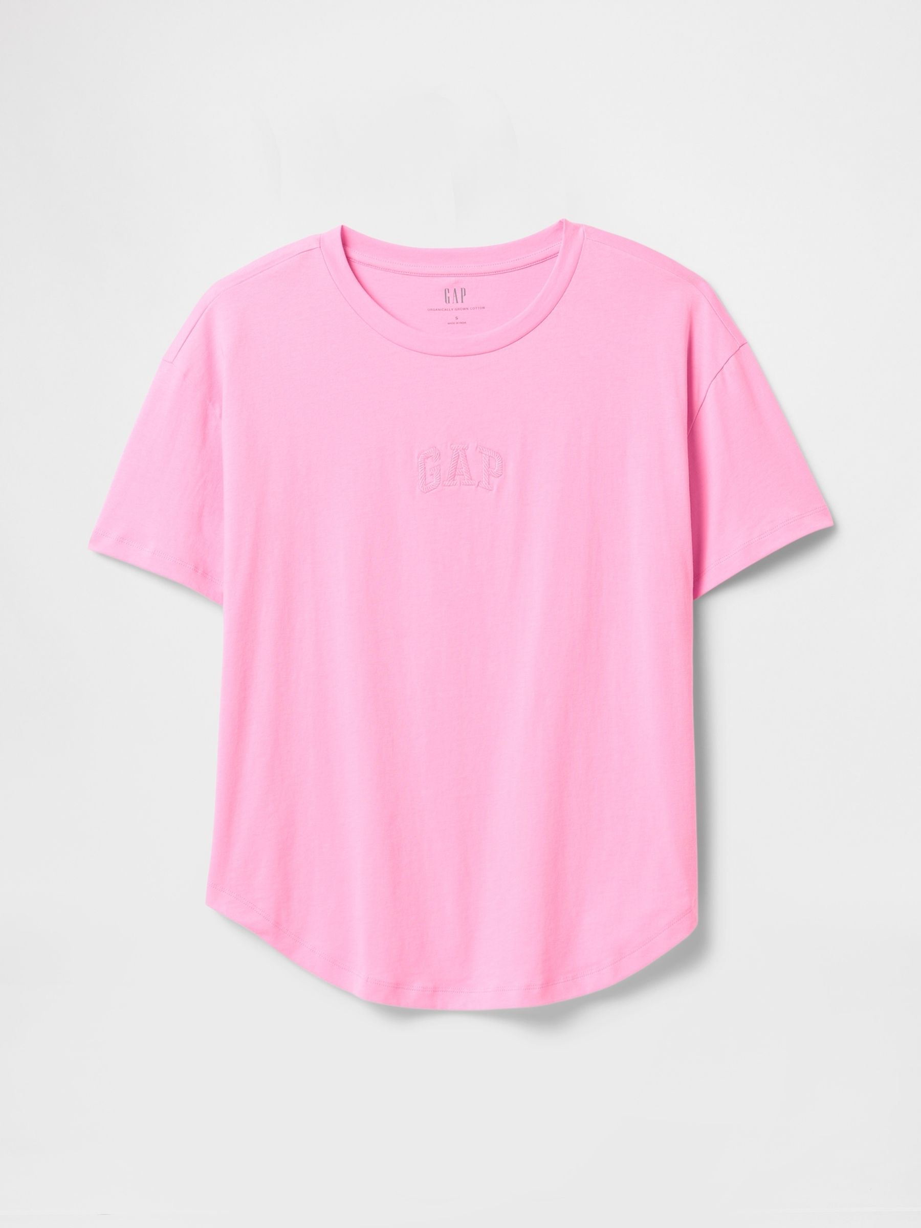 Pink Logo Oversized Short Sleeve Crew Neck T-Shirt - Image 5 of 5